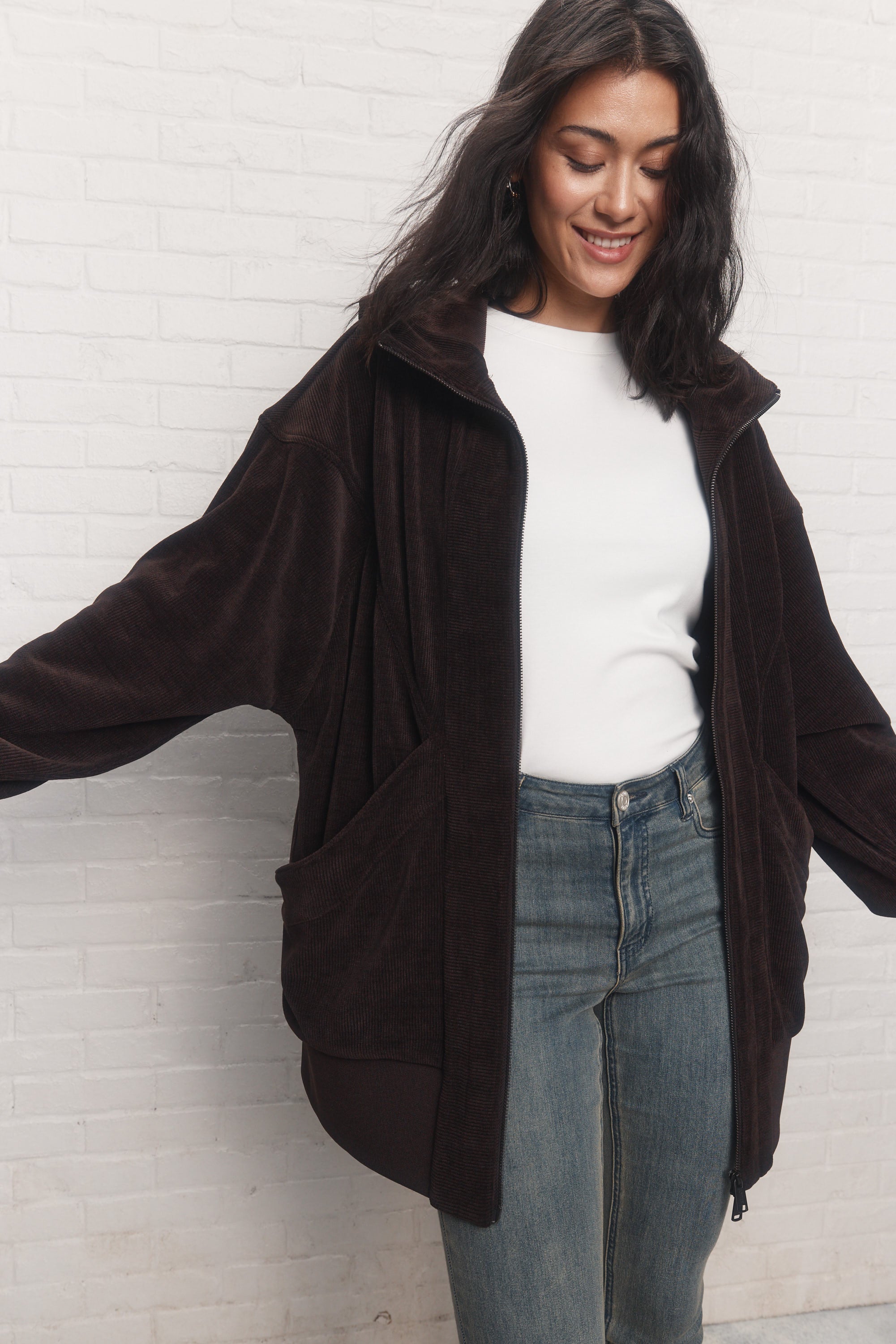 Hudson | Veste brune foncée