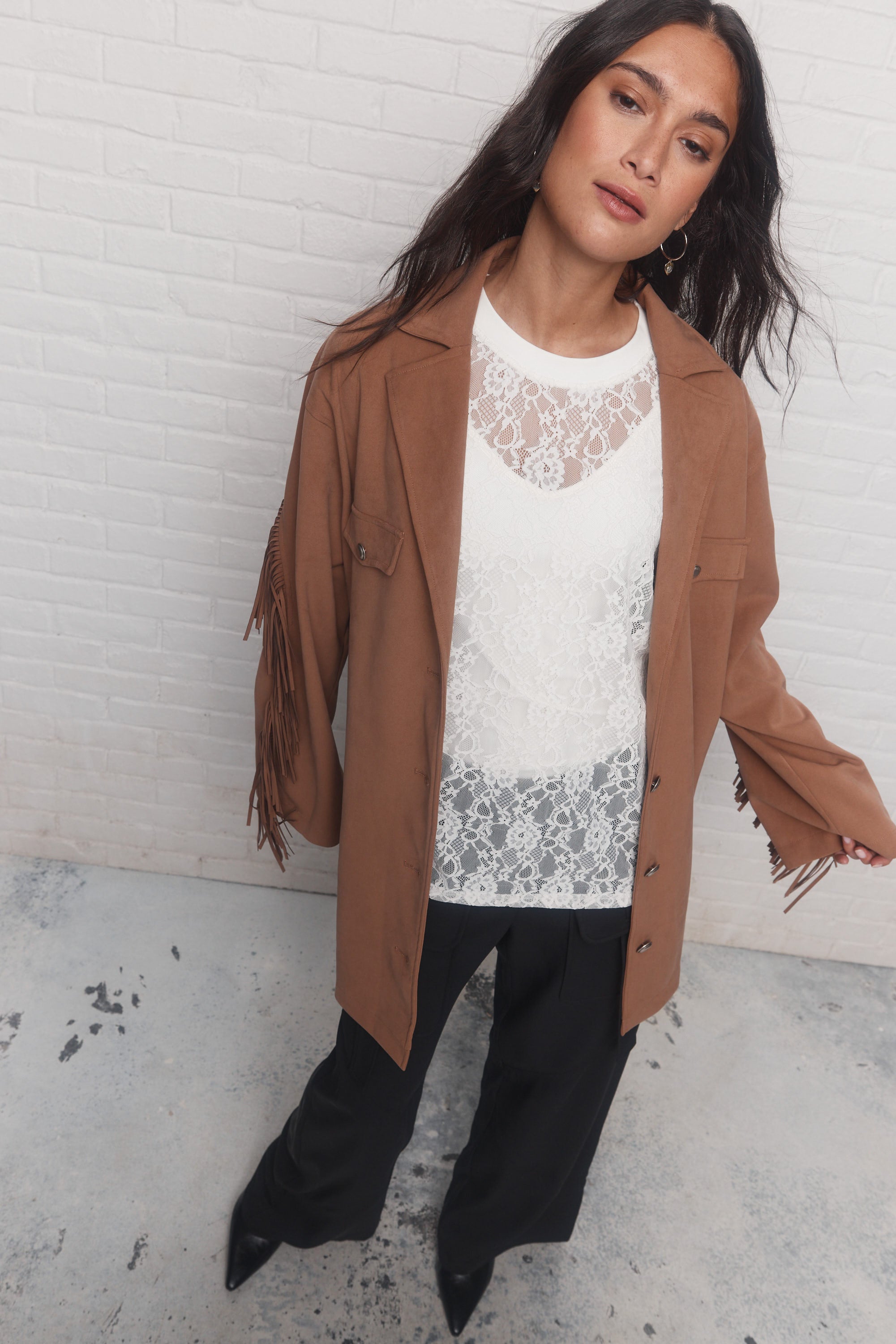 Alegria | Cream crew neck T-shirt