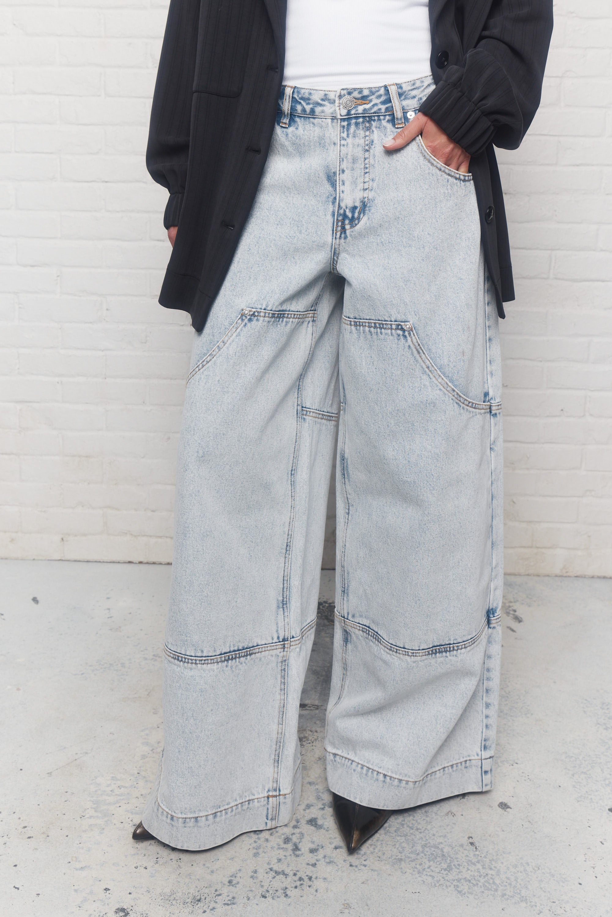 Belleza | Washed blue loose jeans