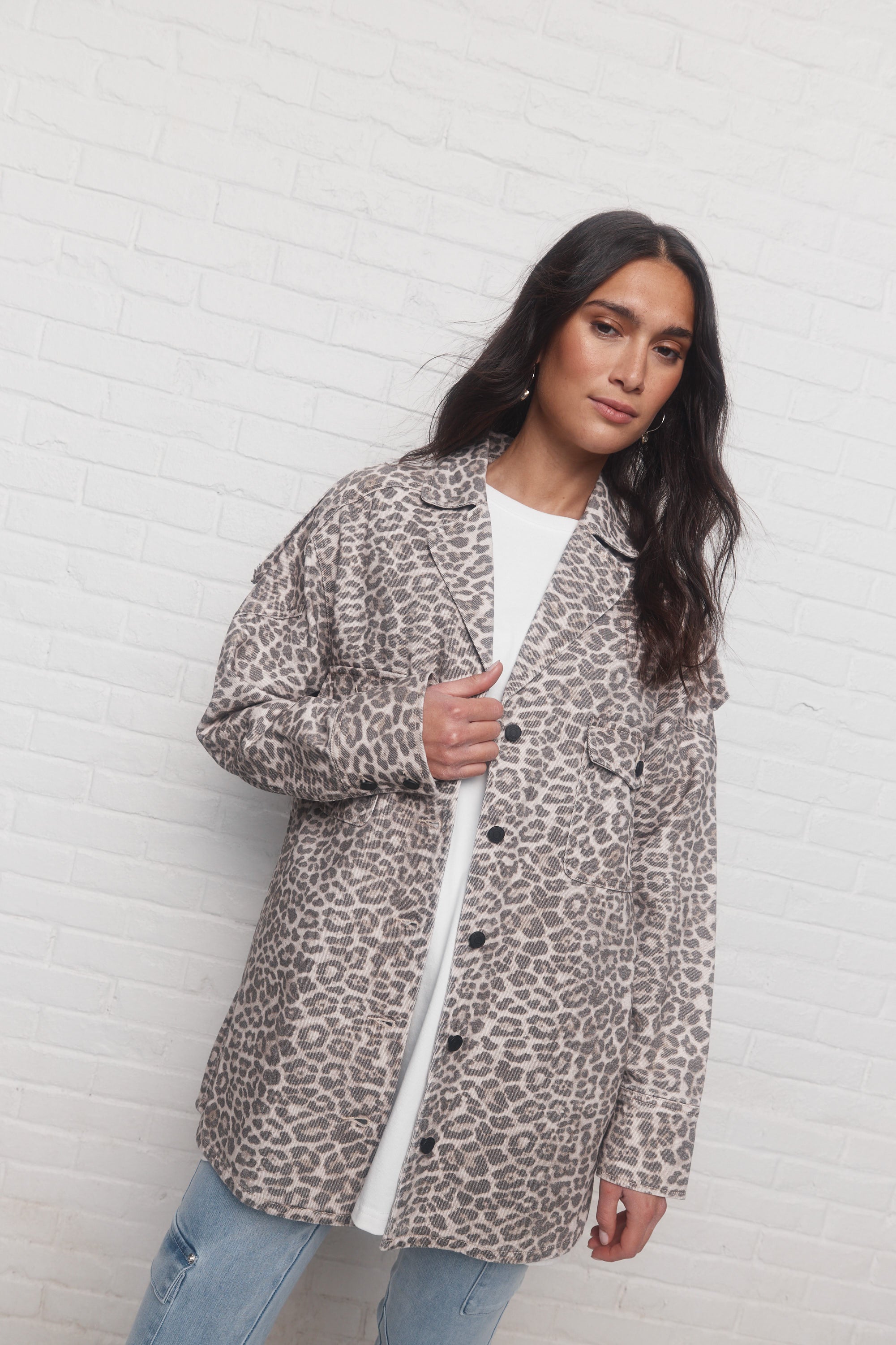 Fred | Veste léopard brun