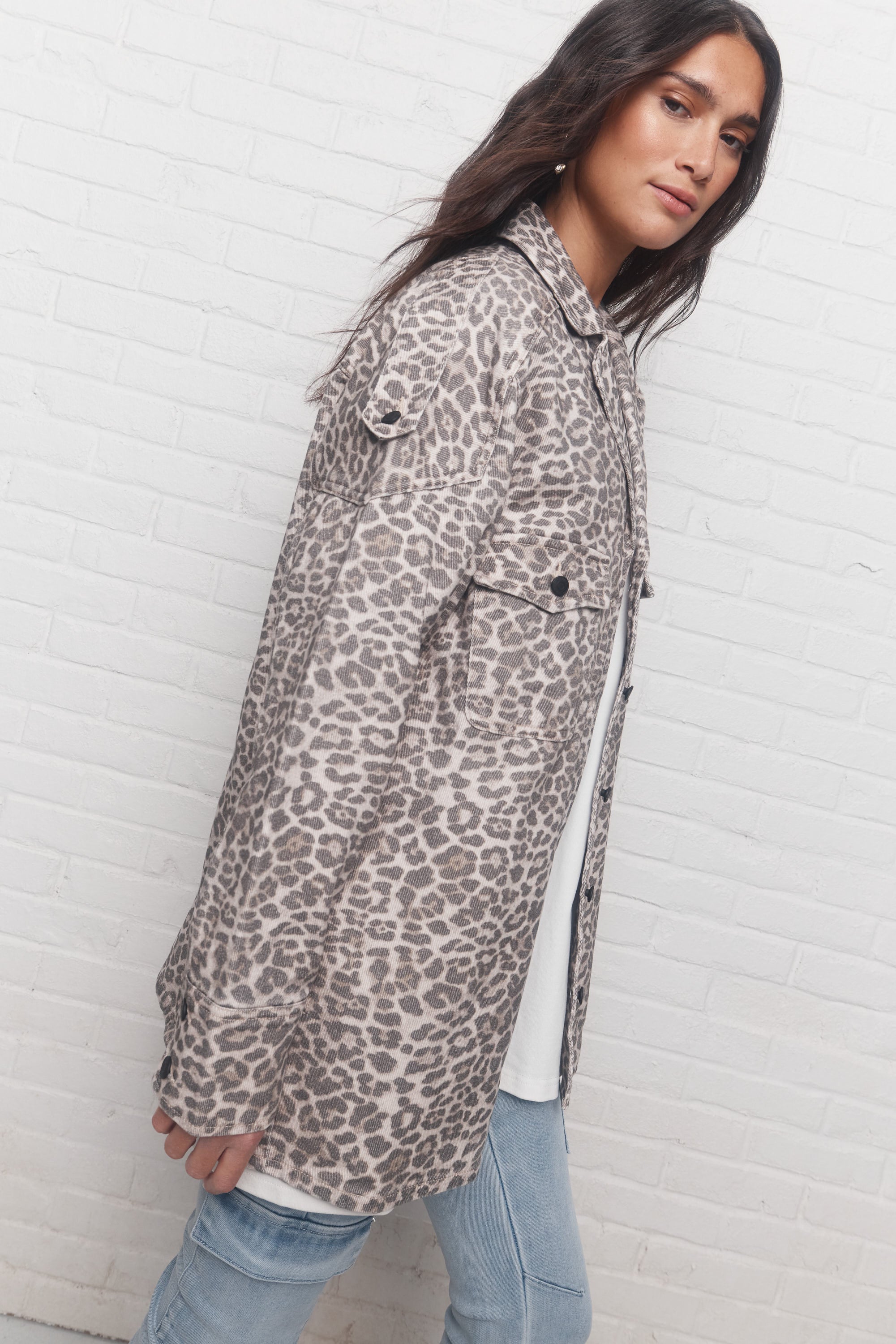 Fred | Veste léopard brun