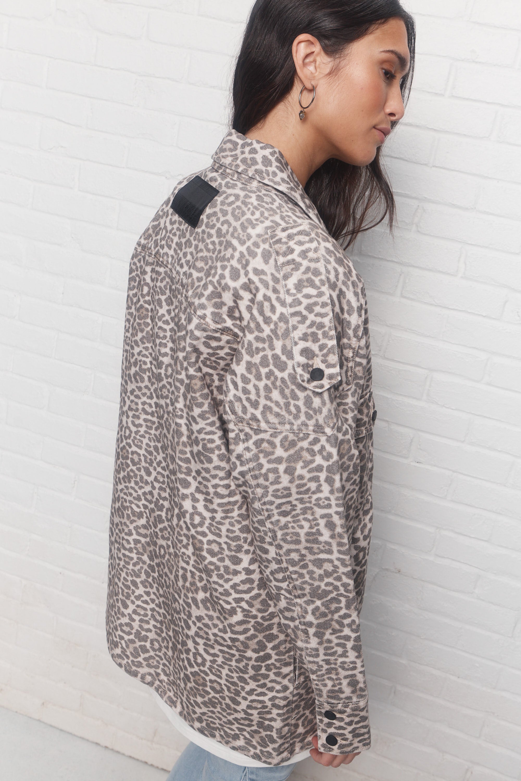 Fred | Veste léopard brun