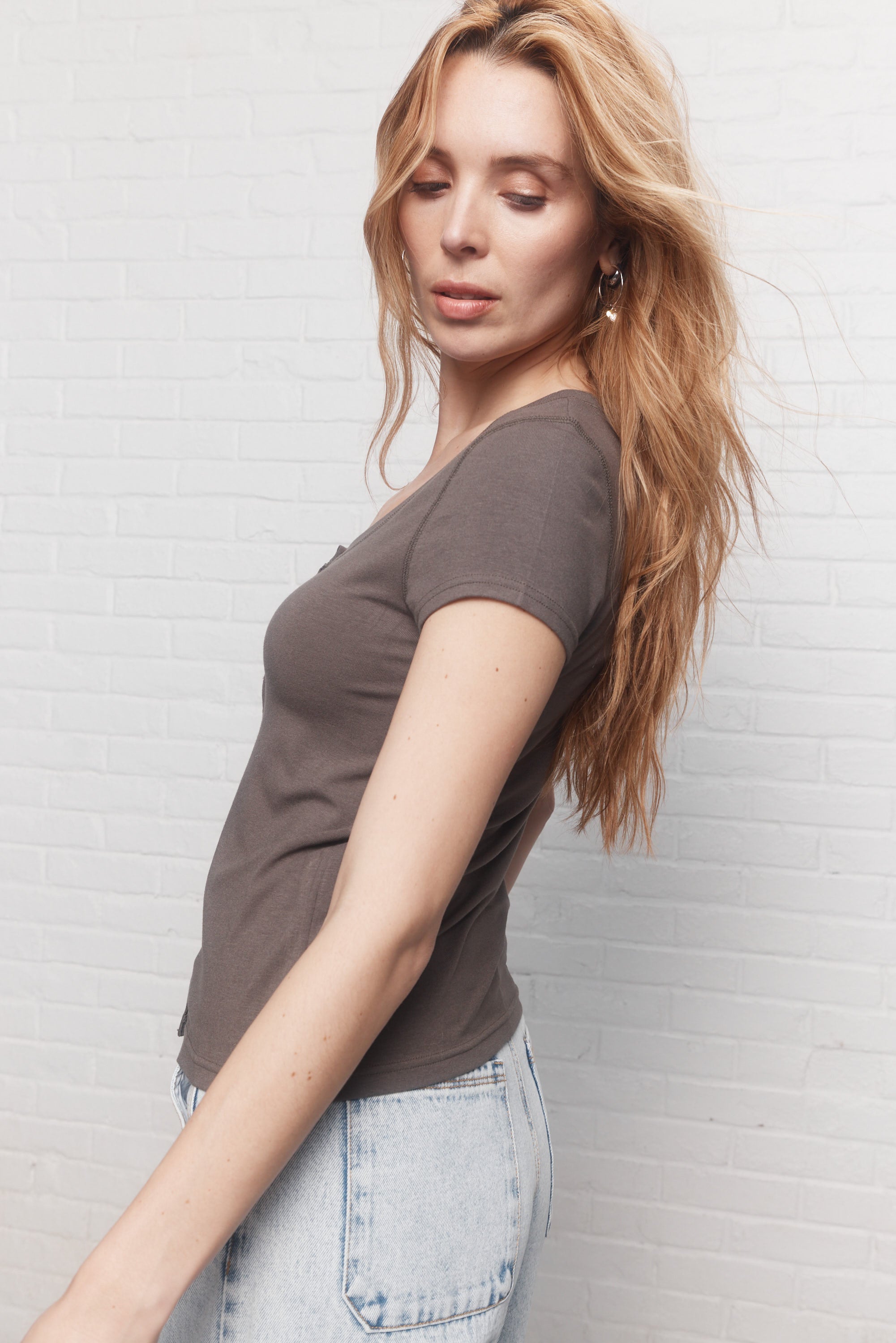 Gocha | Chandail vert à boutons