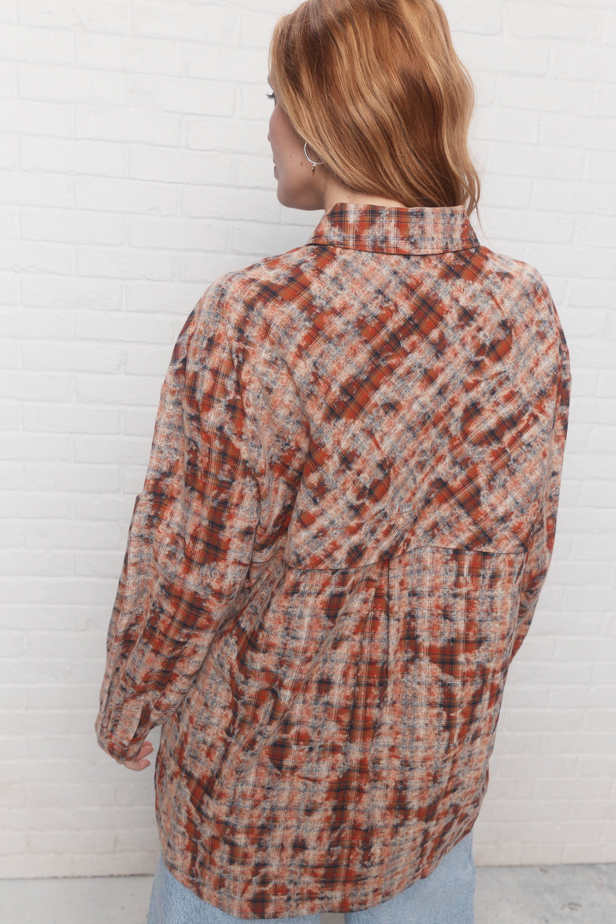 Oasis | Chemise orange à carreaux