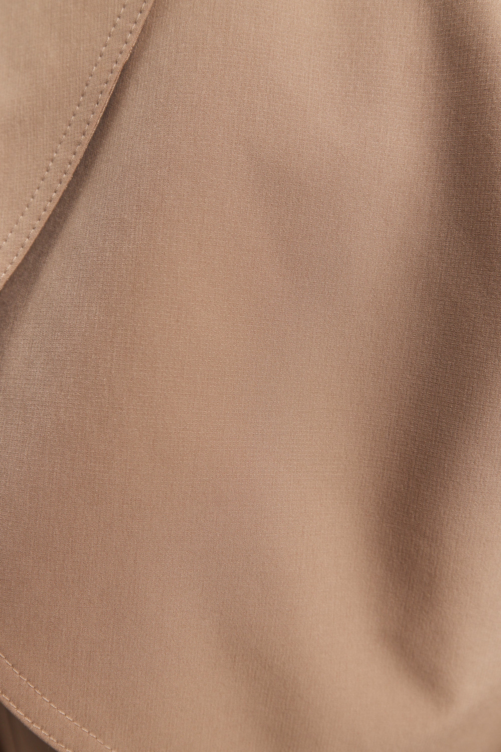 Warren Manteau long taupe à col tailleur JOELLE Collection