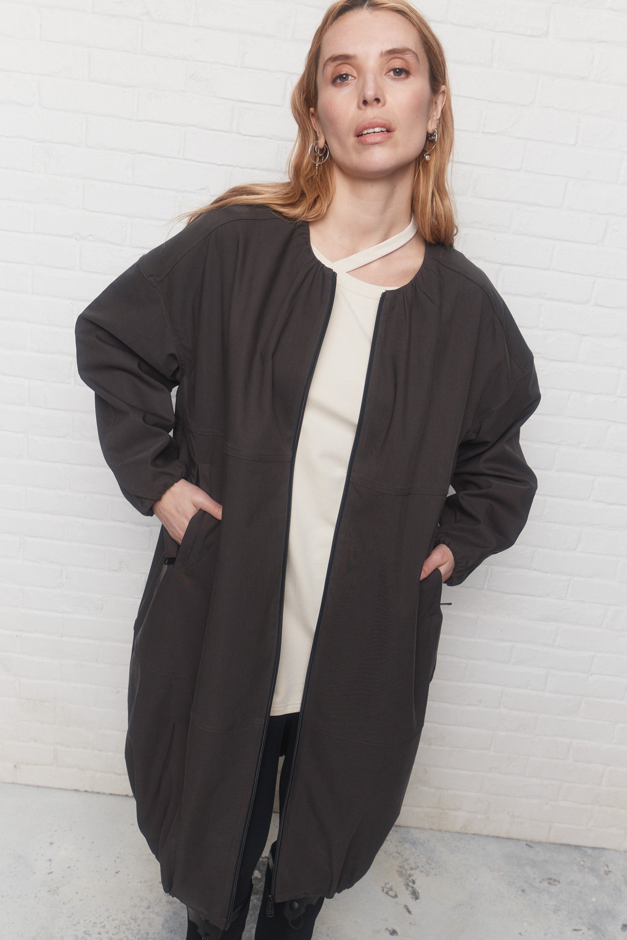 Zee | Grey-Green Coat