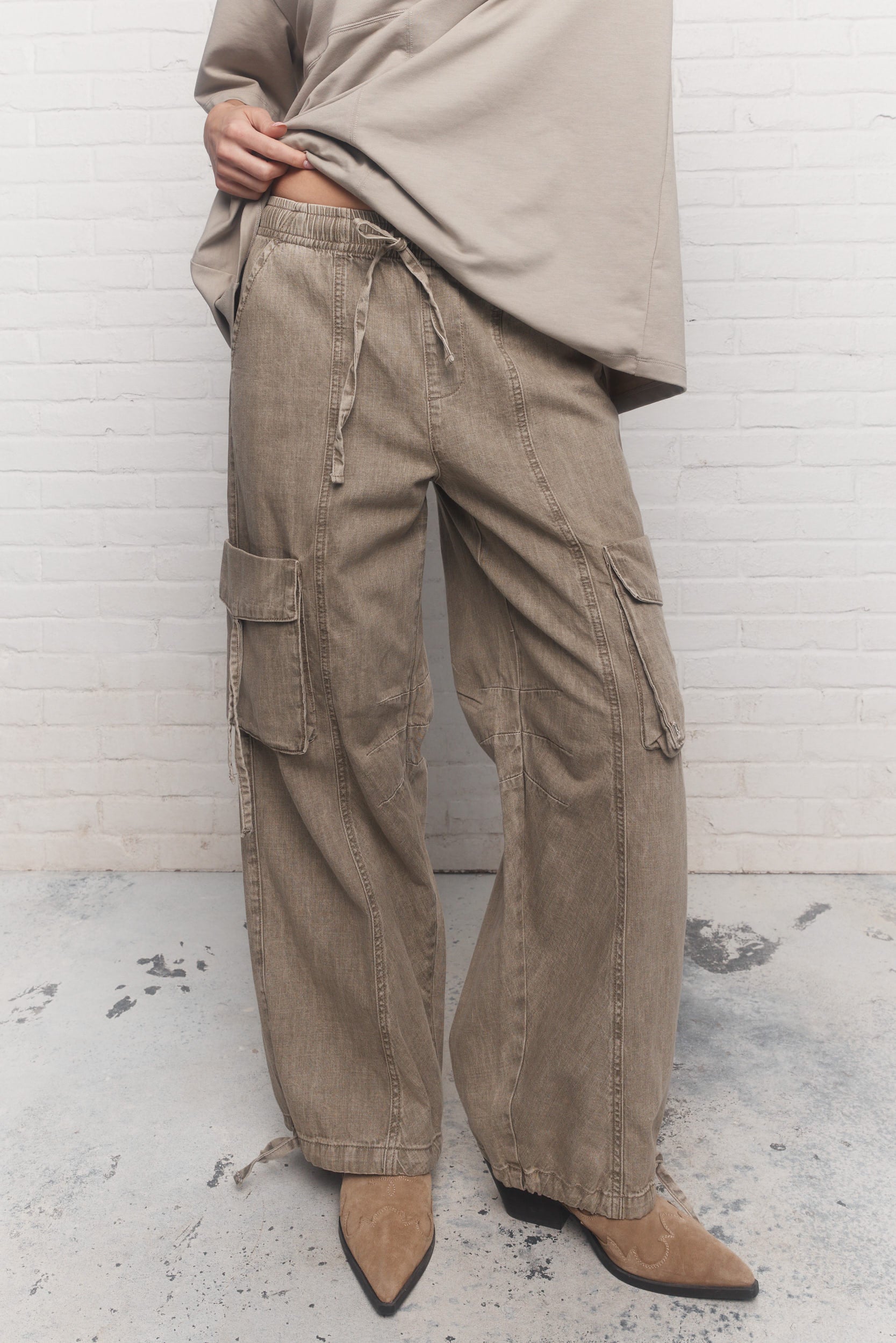 Elia | Jean vert délavé