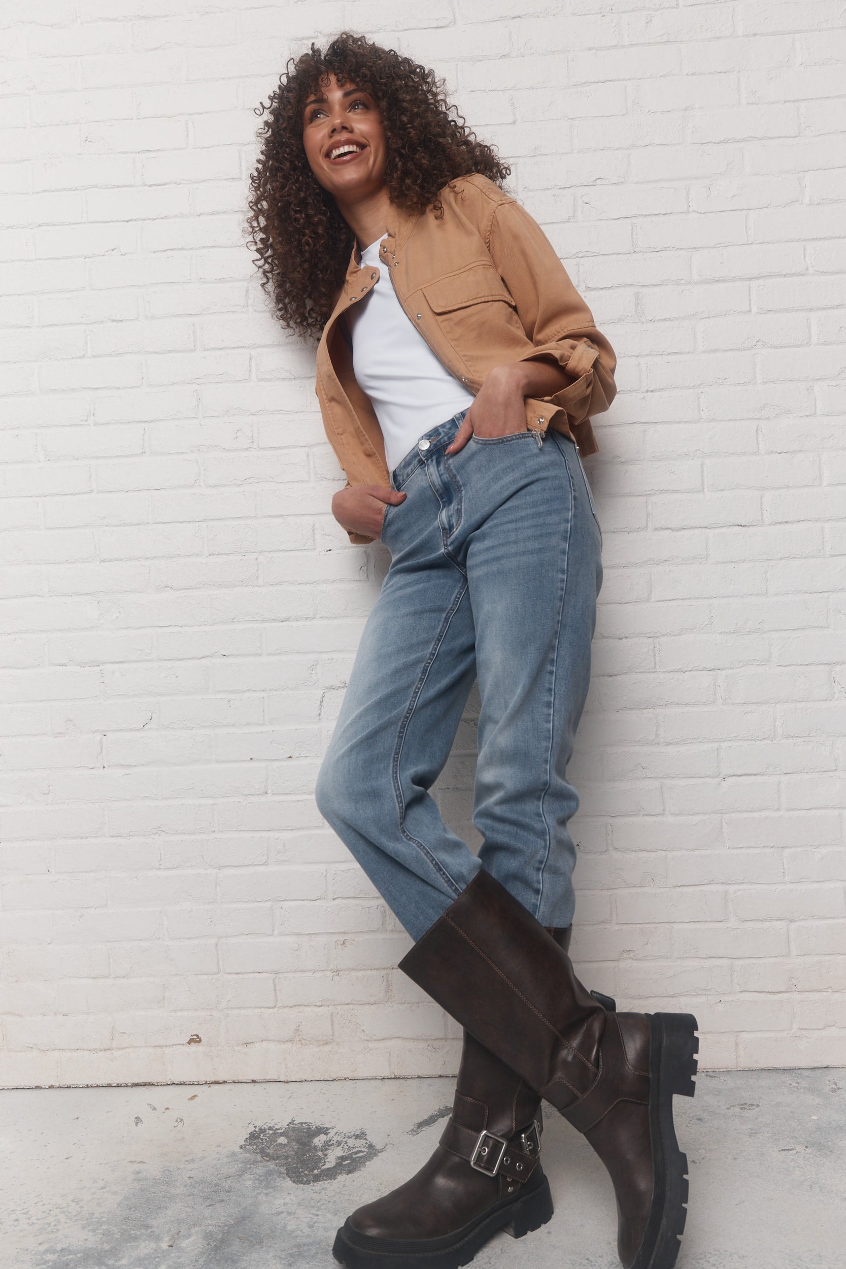 Isla | Sand Washed Beige Jacket