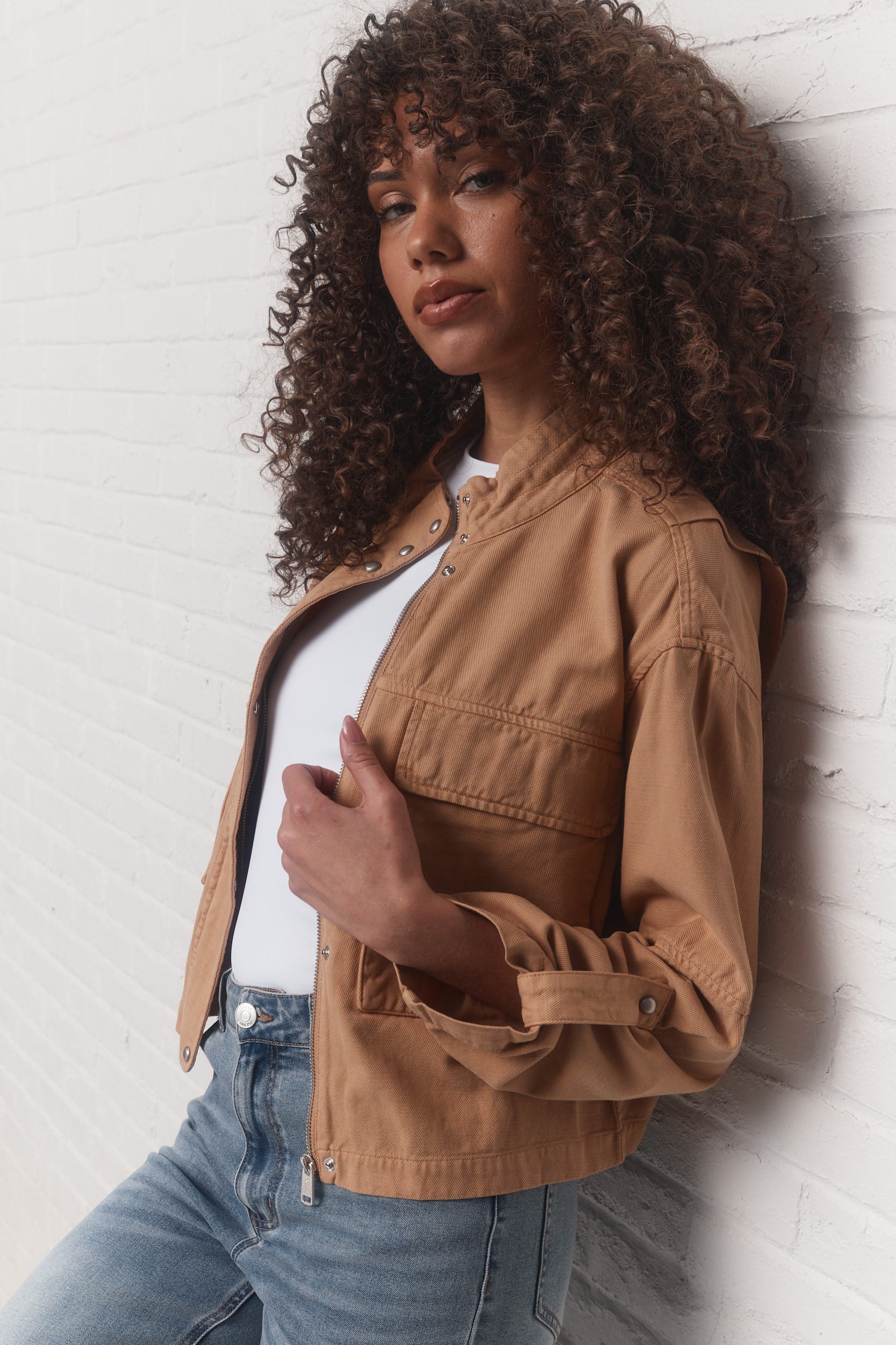 Isla | Veste beige sablé
