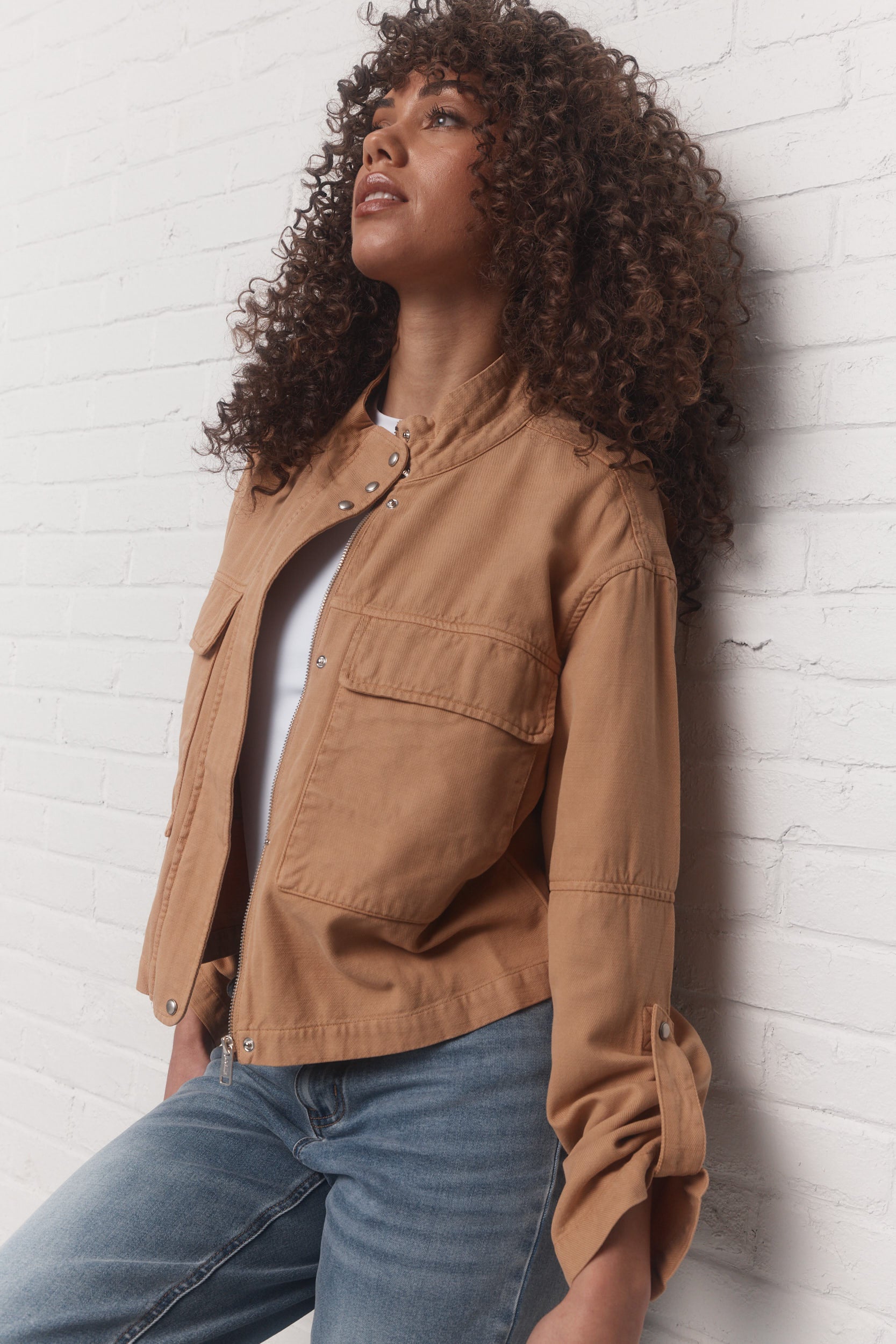 Isla | Veste beige sablé