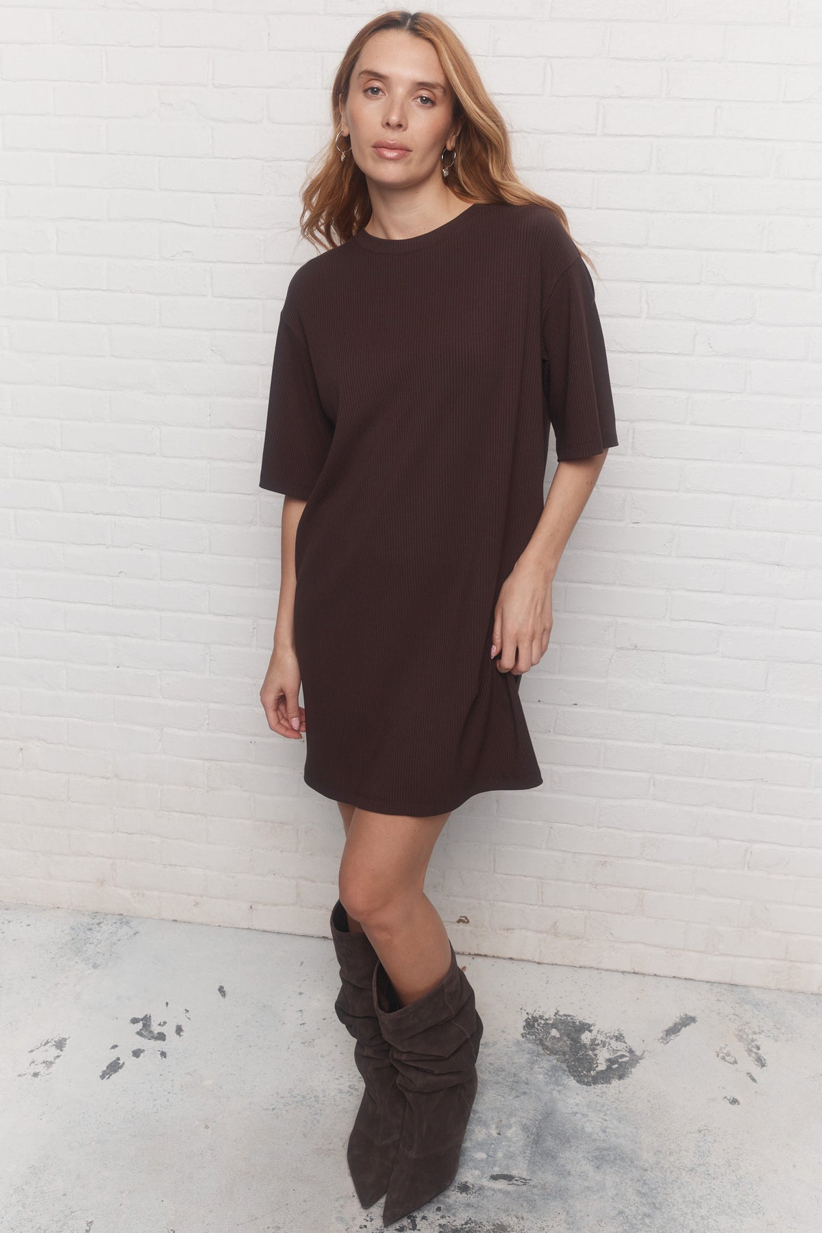brown oversized t shirt dress Kara | T-shirt IG