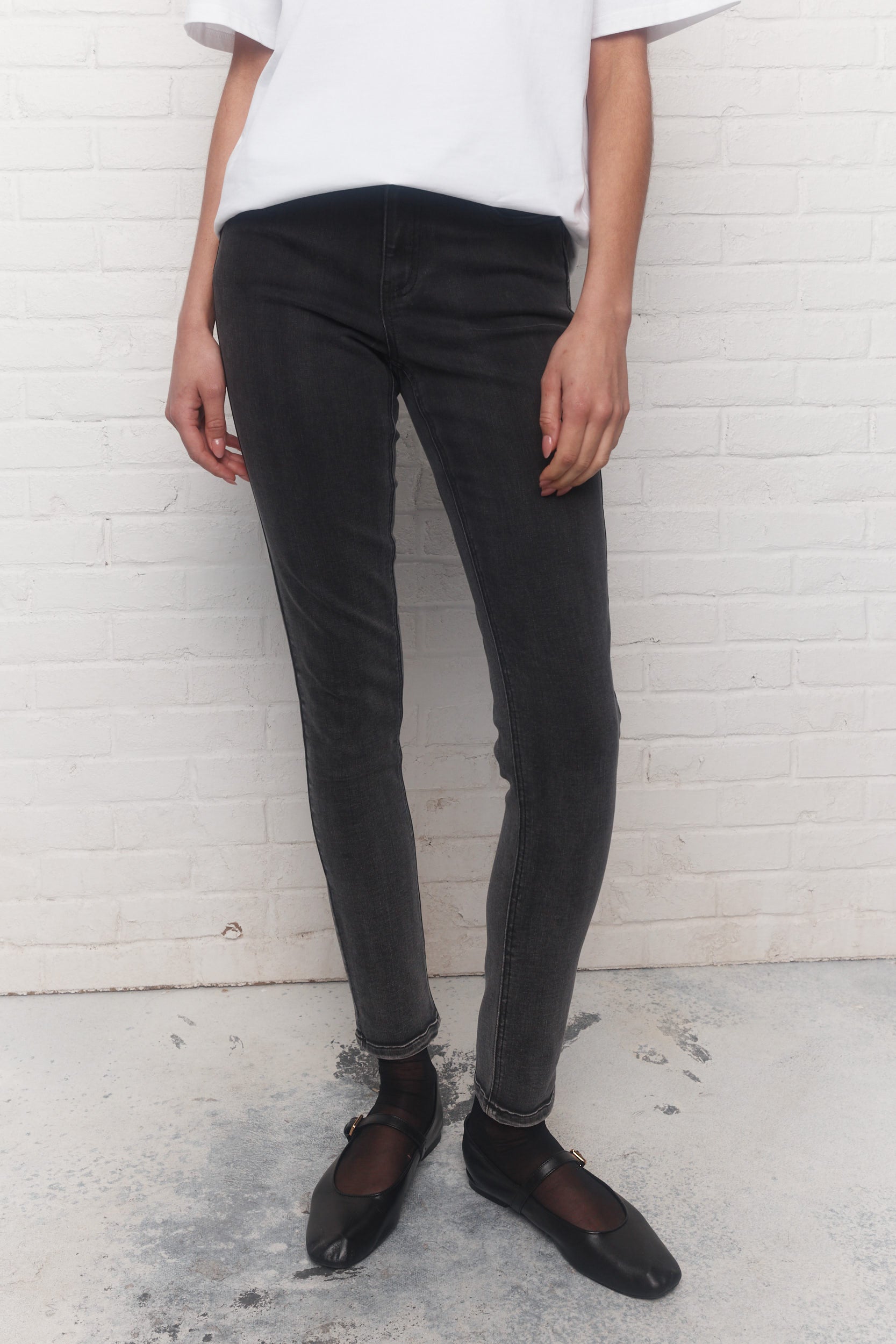 Ilkem | Jean noir délavé