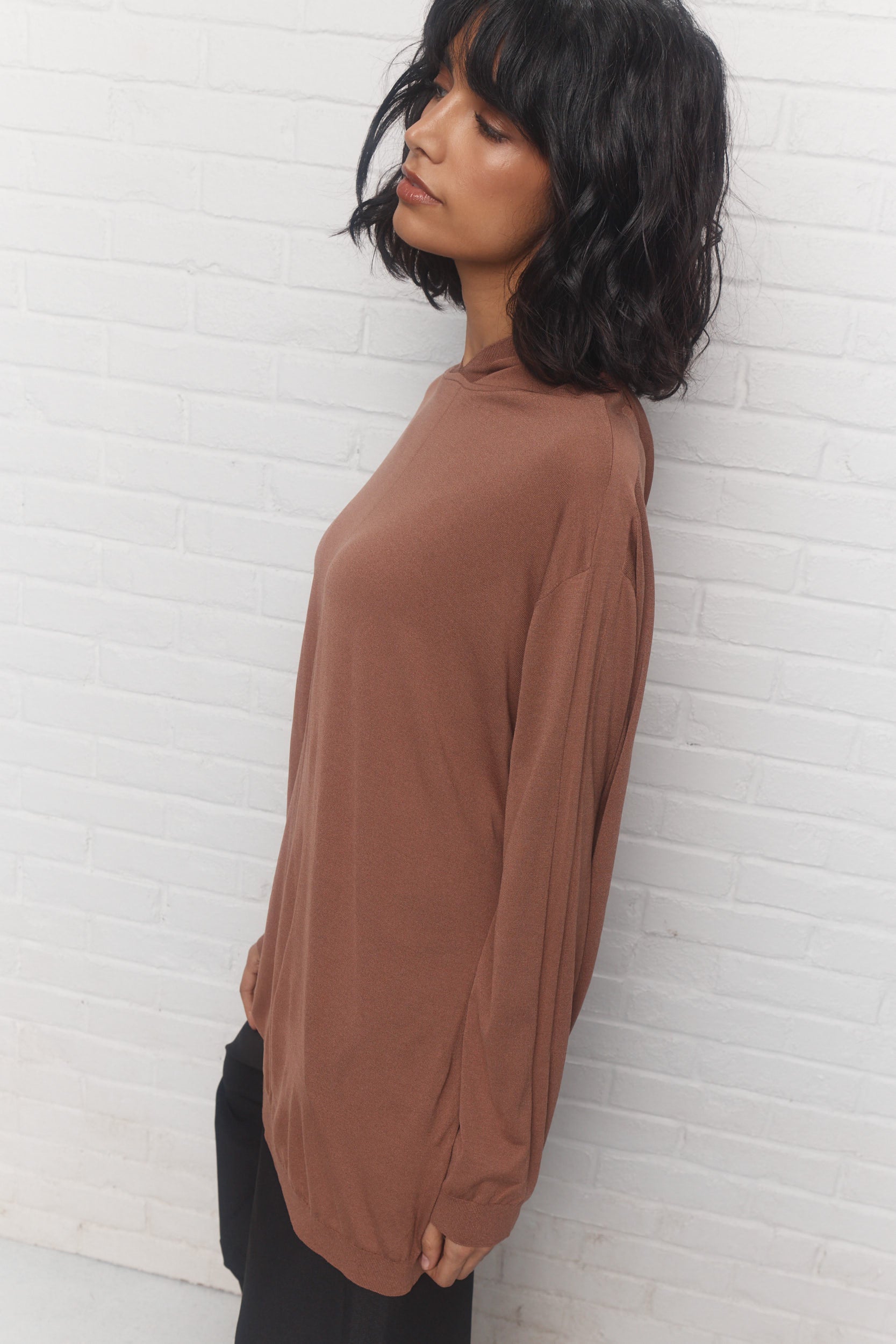 Maddie | Chandail à capuchon mocha