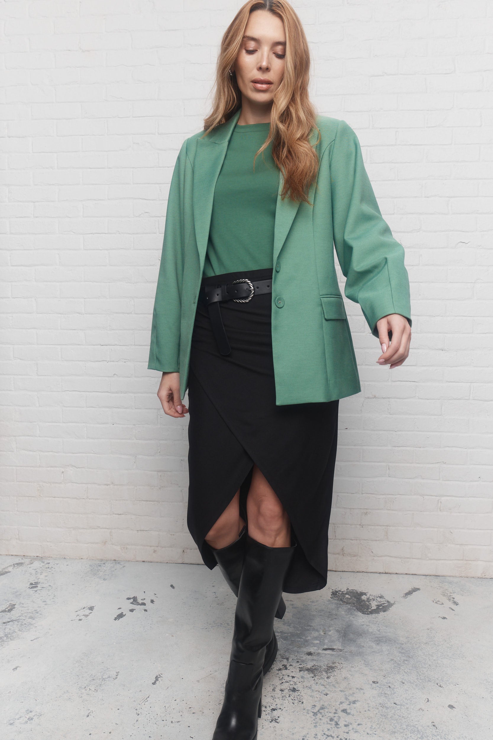 Morpheus | JOELLE Oversize Green Blazer | Women