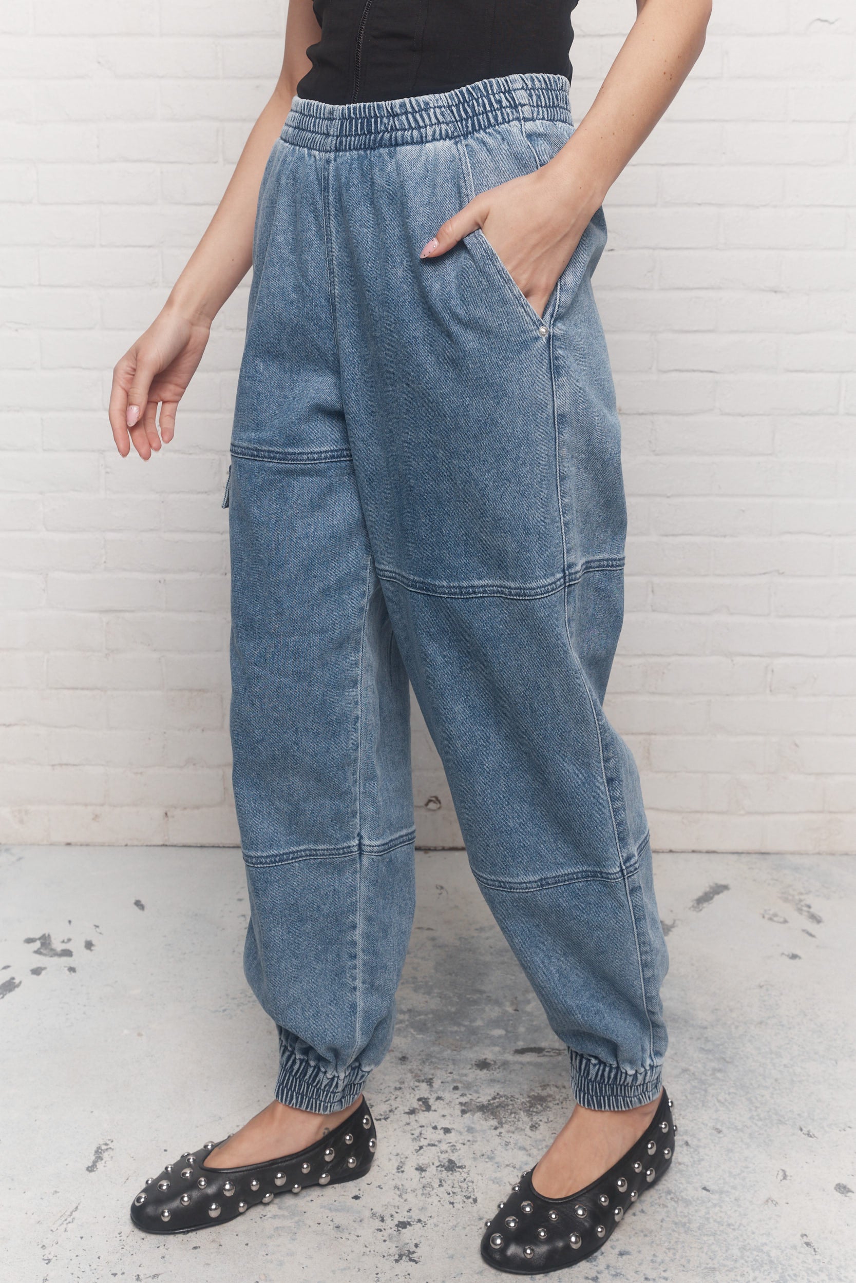 Roxie | Jean indigo délavé