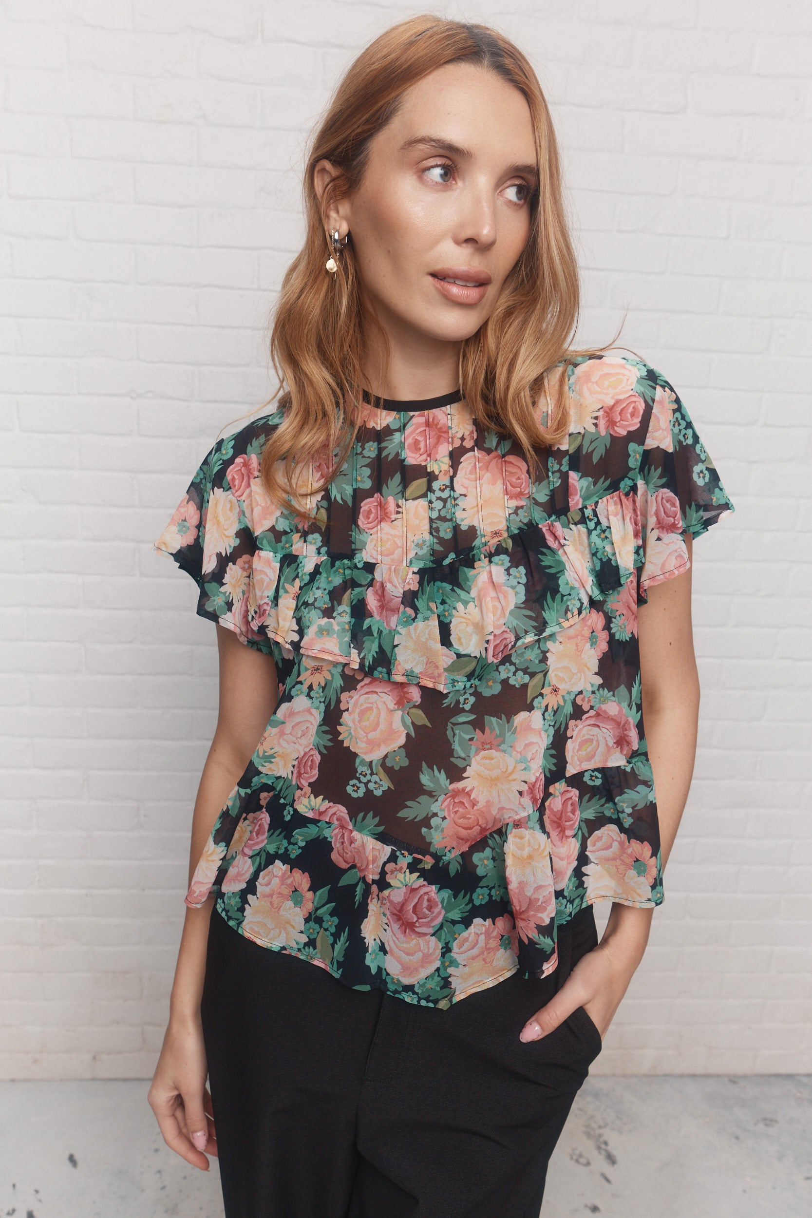 Sake | La blouse fleurie à volants