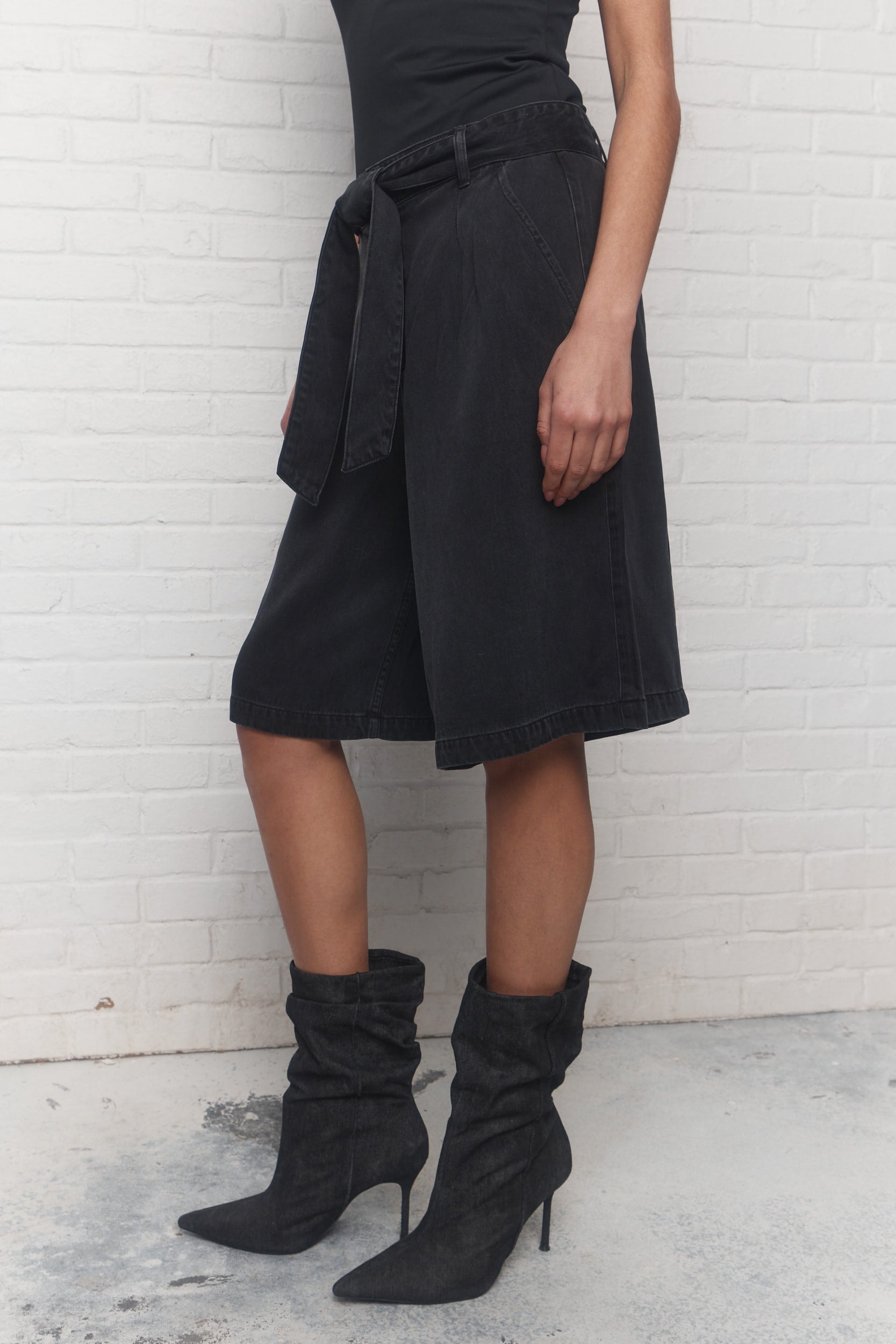 Voxelle | Short gris délavé