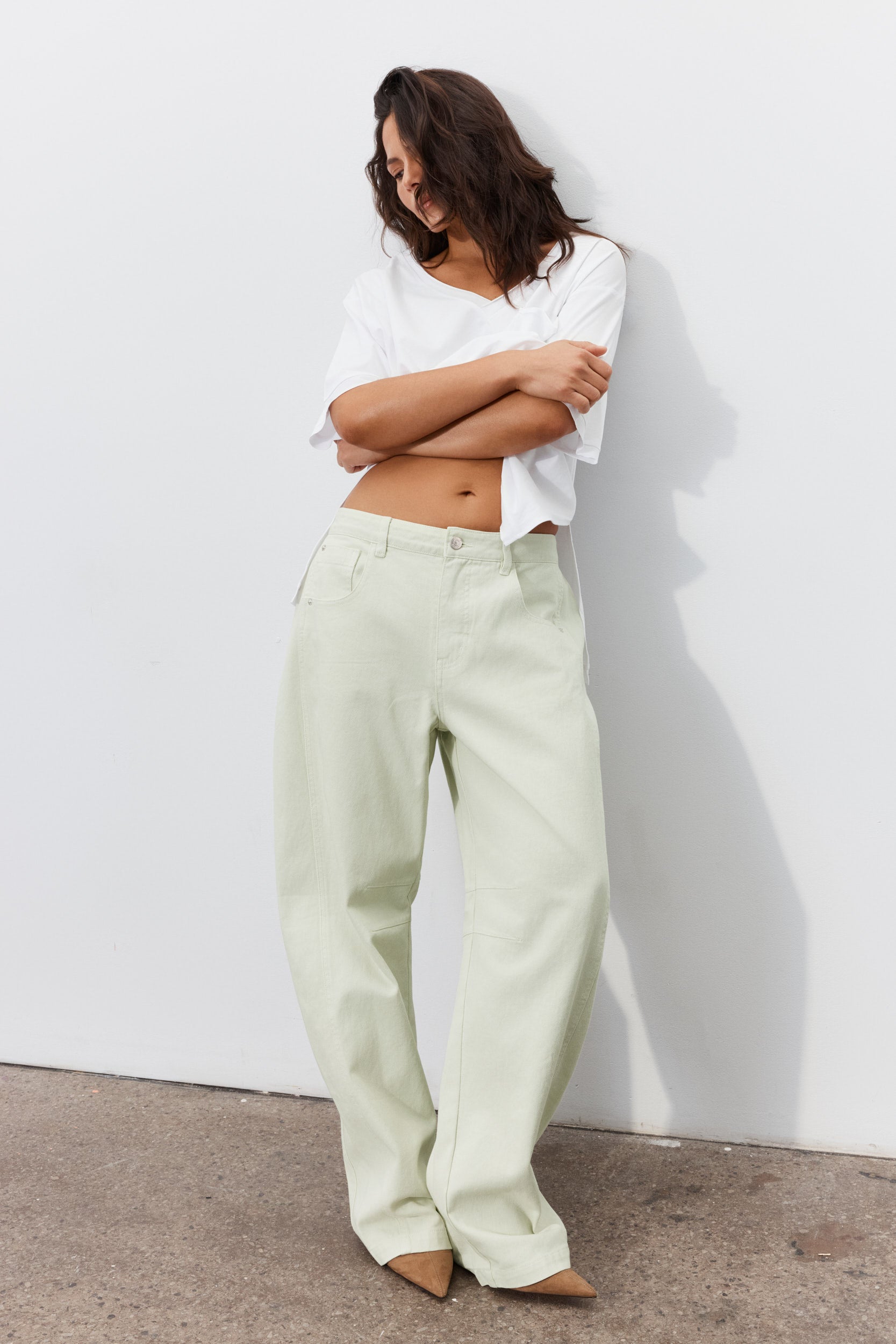Jacob | Washed light green jeans