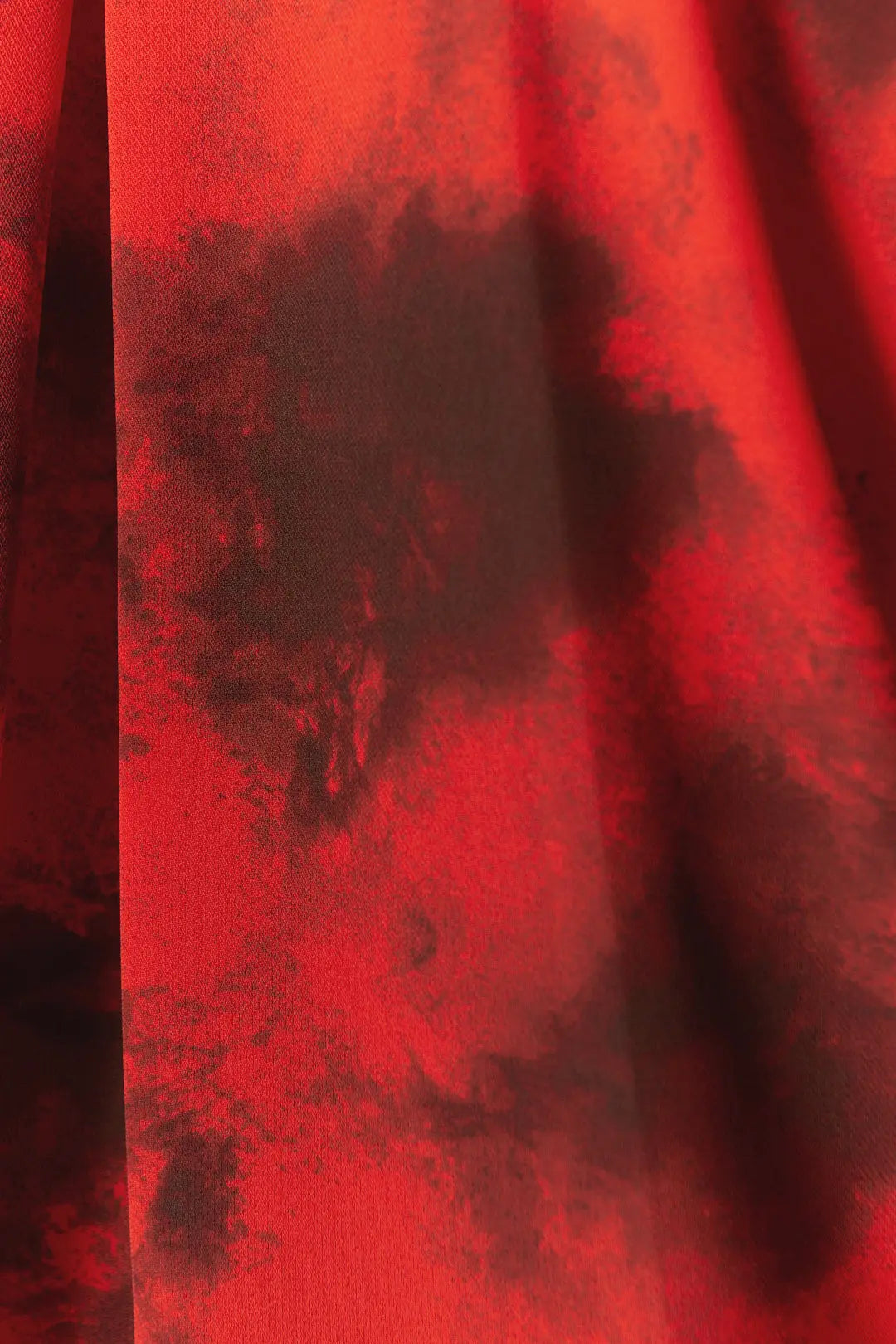 Chemise rouge tie-dye foulard intégré | Emna JOELLE Collection