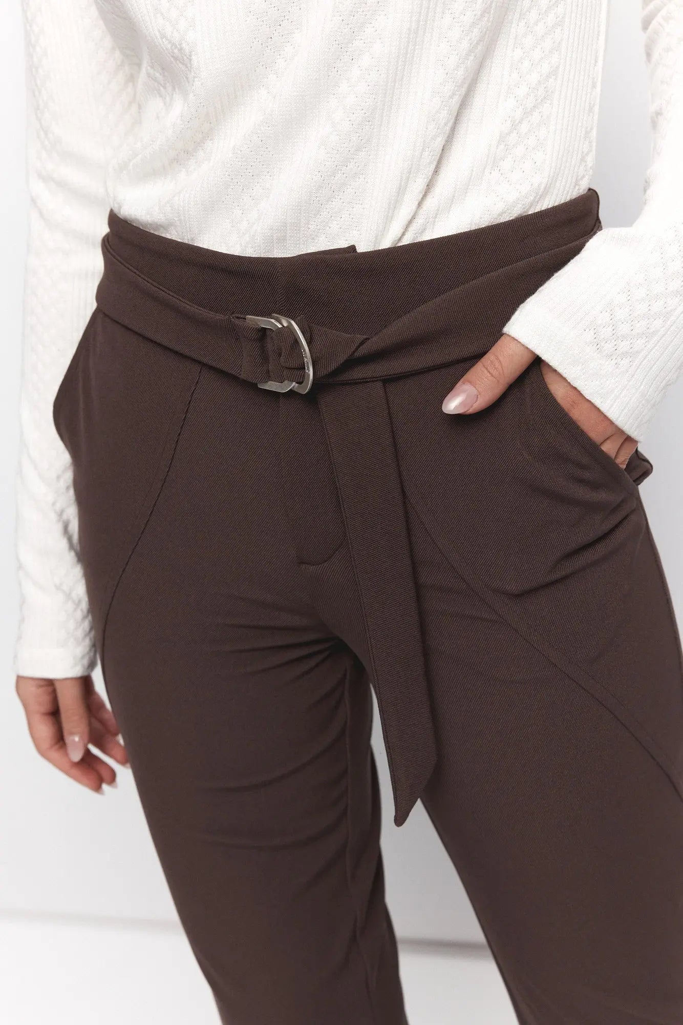 Pantalon marron | Florane JOELLE Collection