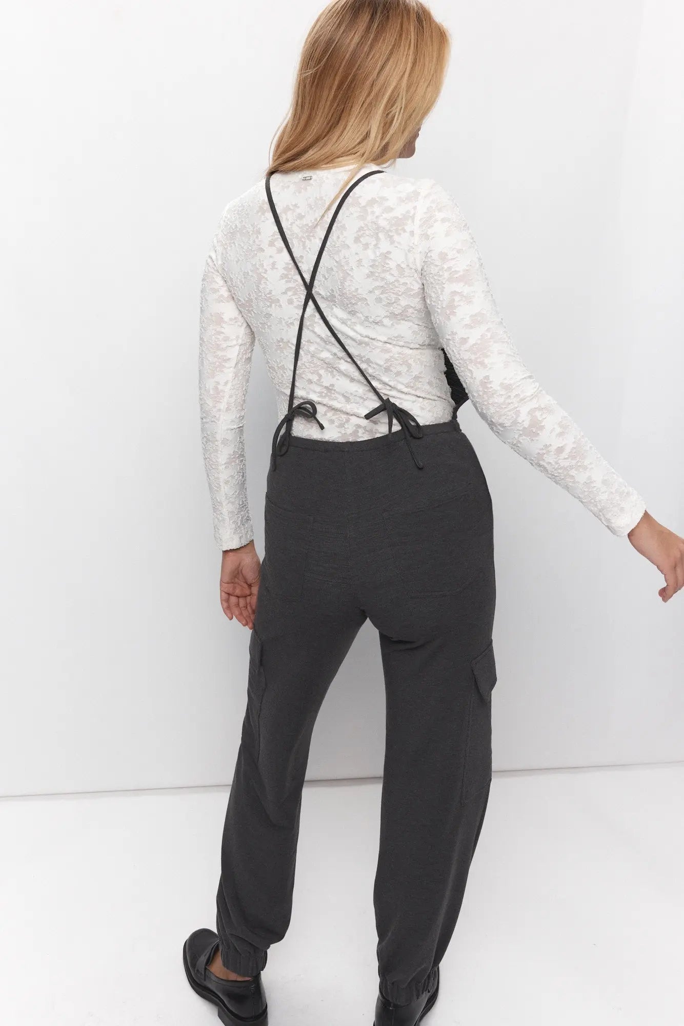 Combinaison grise style cargo | Lennox JOELLE Collection
