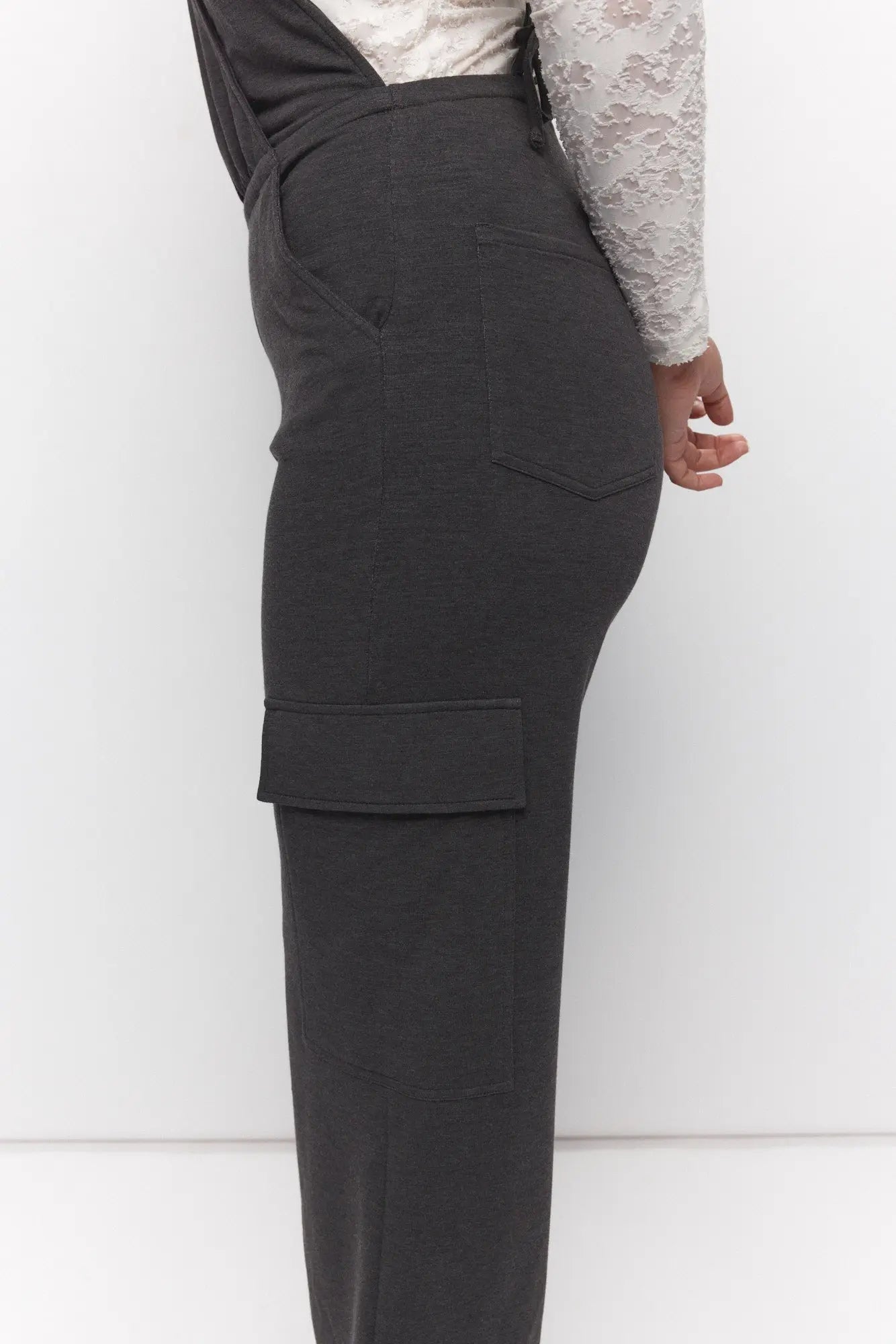 Combinaison grise style cargo | Lennox JOELLE Collection