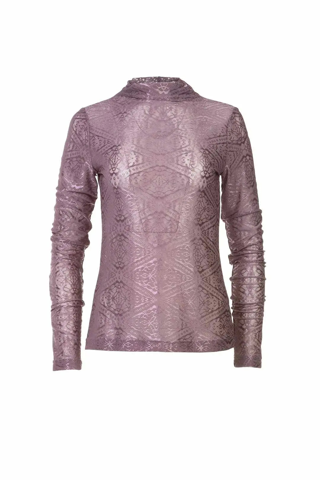 Chandail mauve en dentelle texturée | Ginger JOELLE Collection