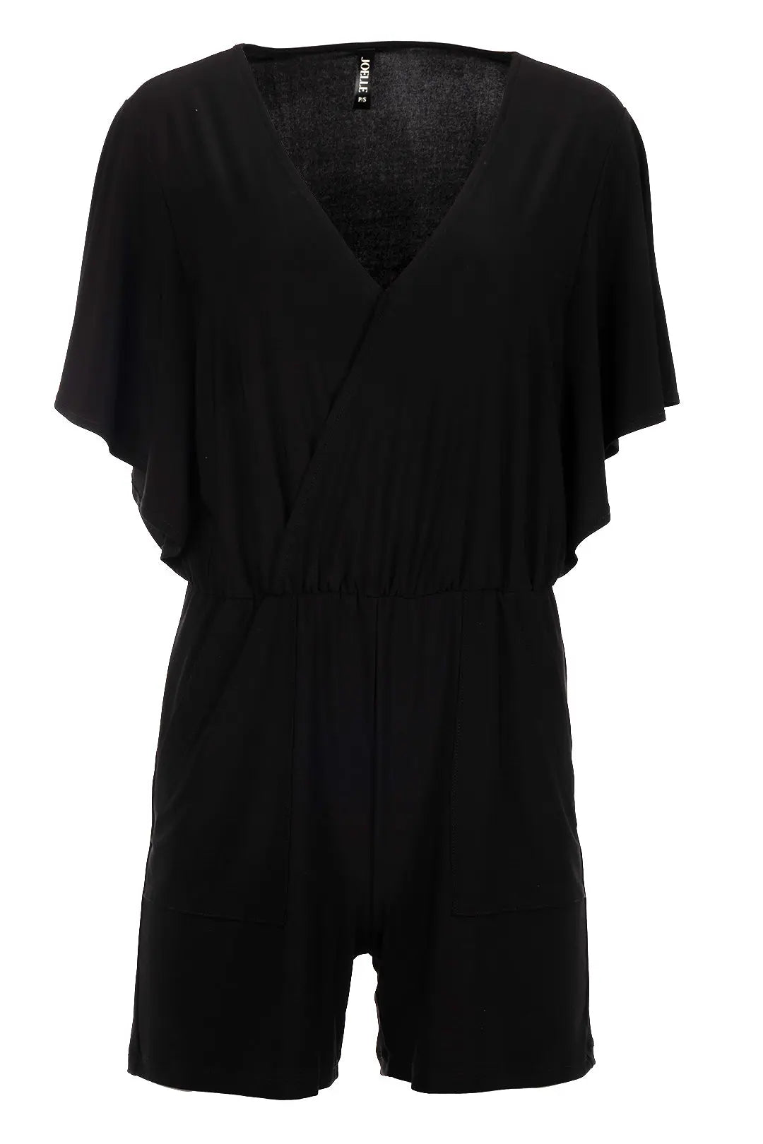 Combishort noir à manches à volants | Jessy JOELLE Collection