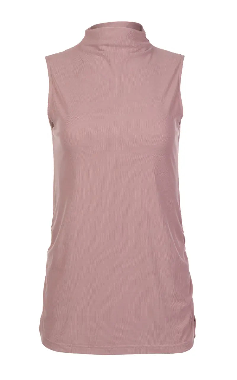 Camisole rose à col montant | Yolana JOELLE Collection
