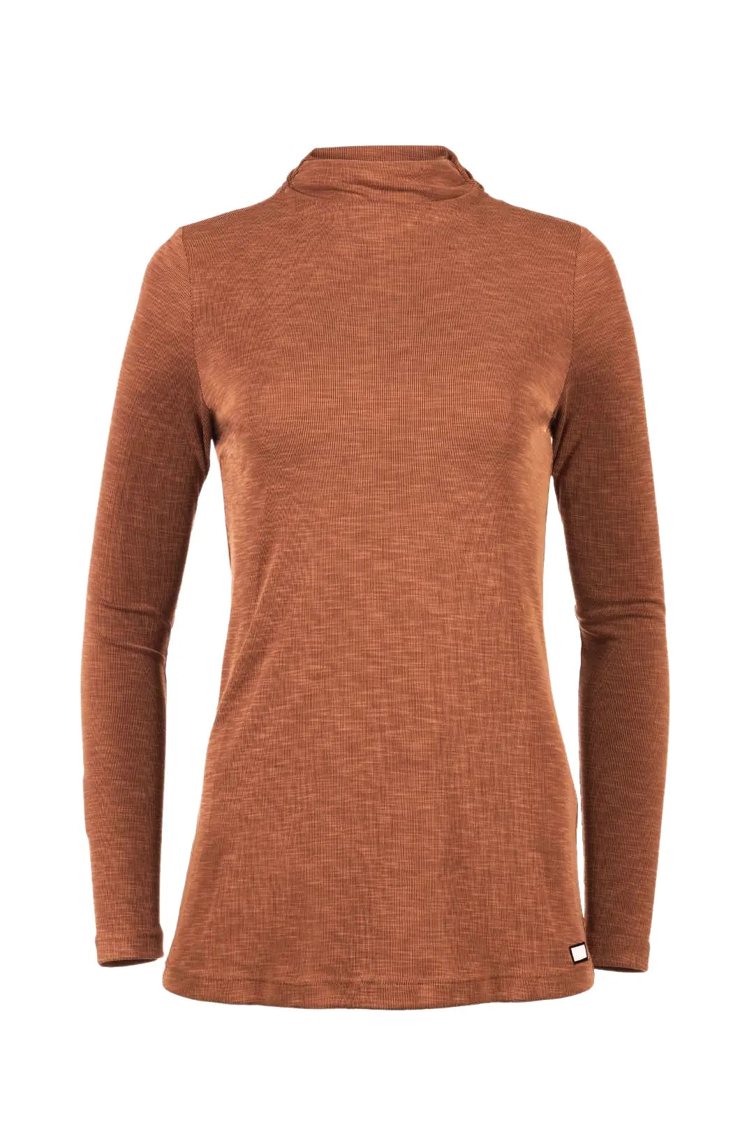 Chandail tan texturé à col montant | Nolan JOELLE Collection