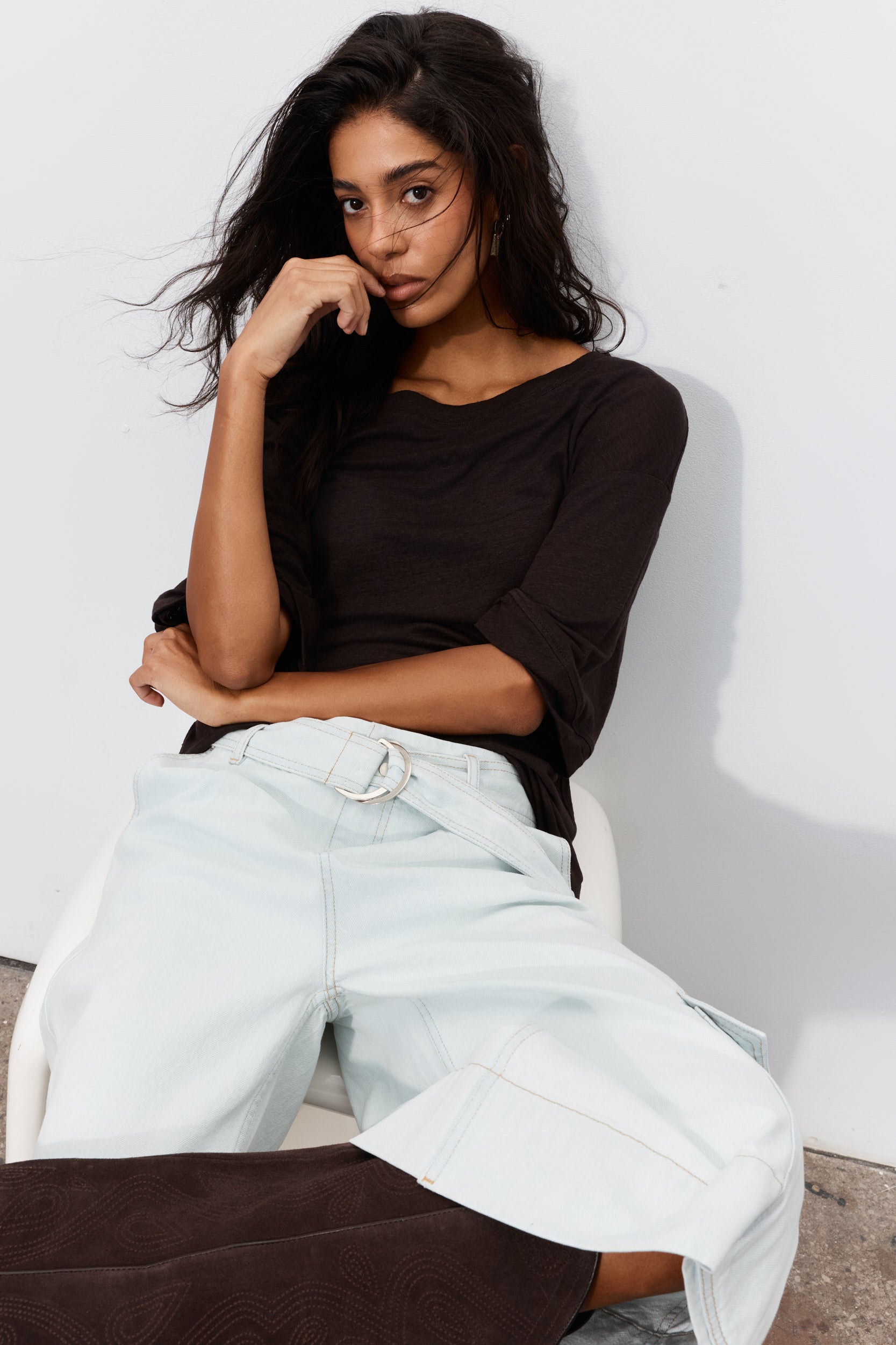 Kyo | Short denim bleu pâle délavé