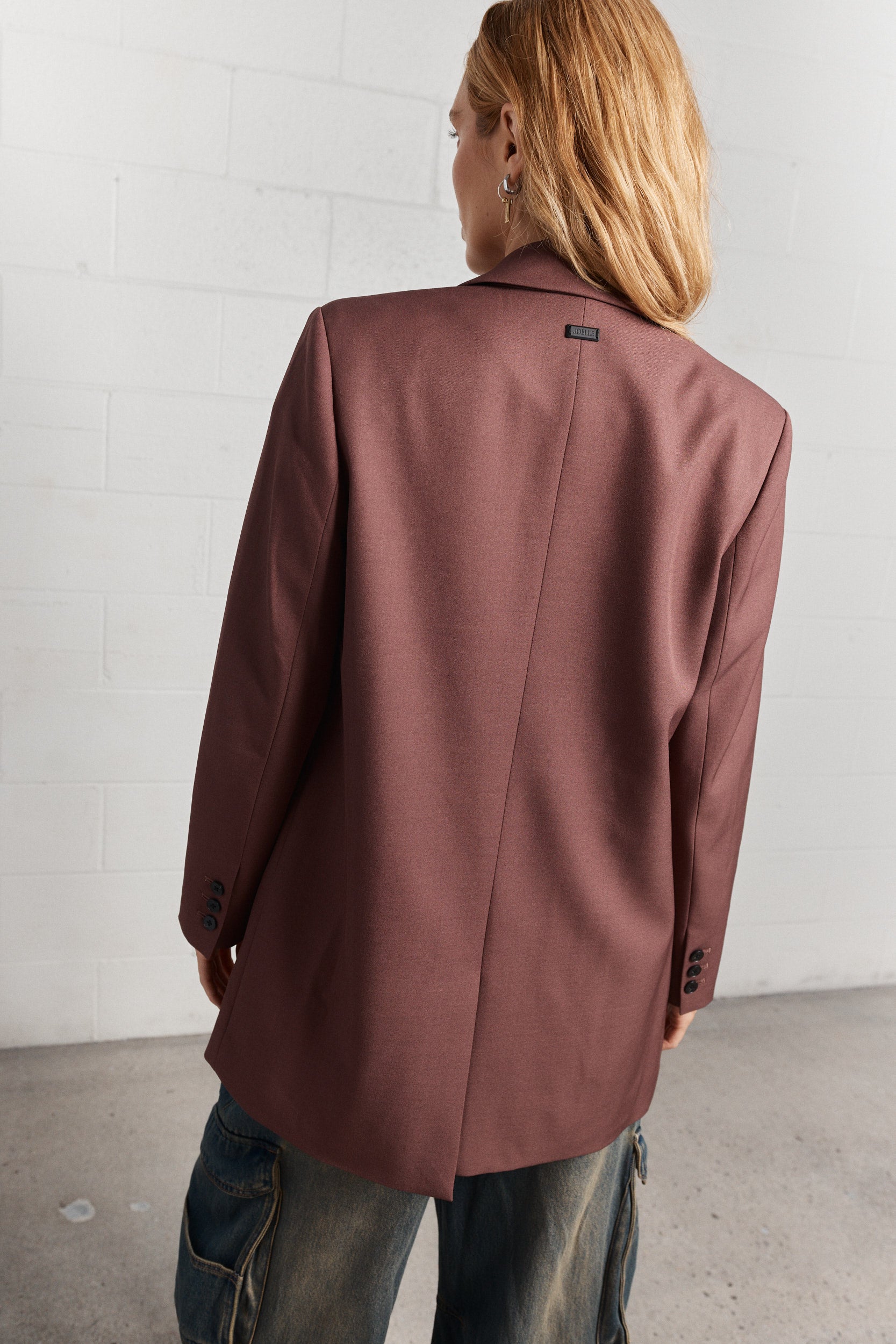John | Burgundy loose boxy blazer