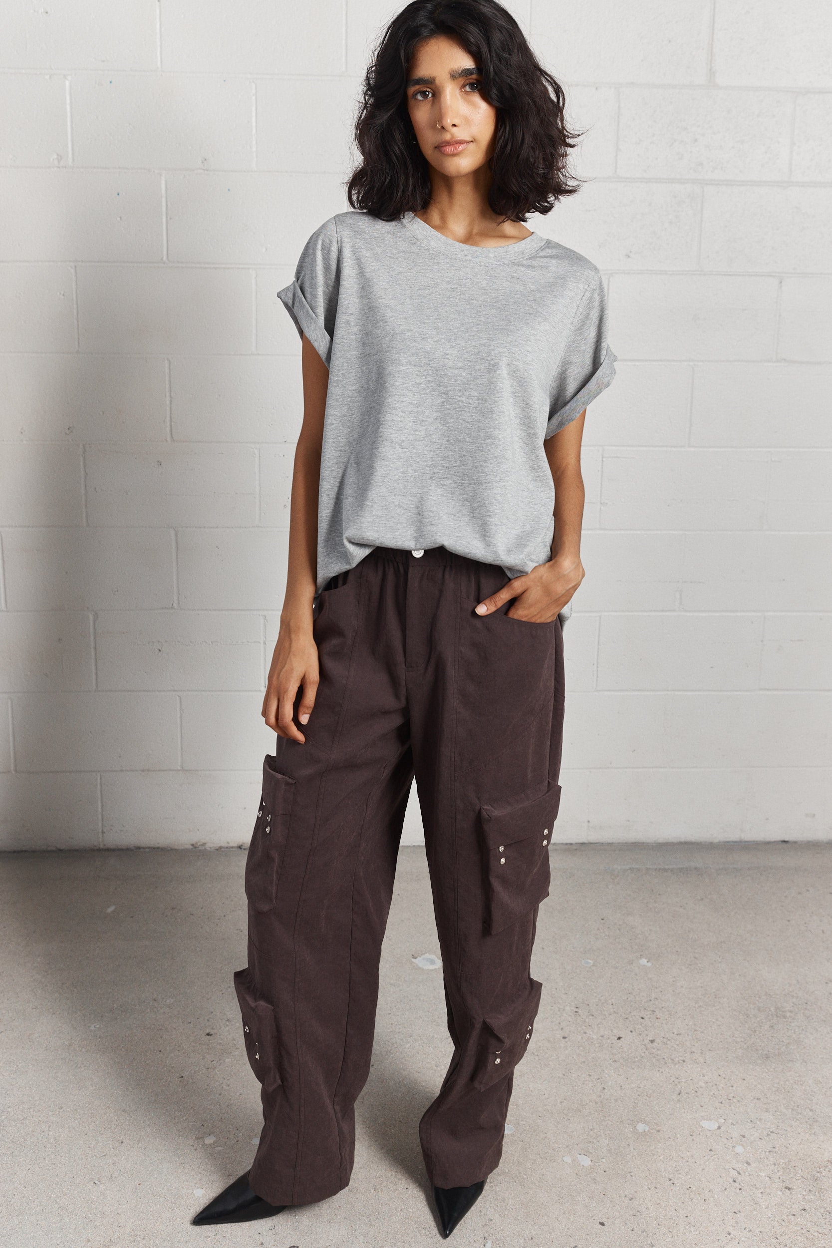 Gisele | Dark brown cargo pants
