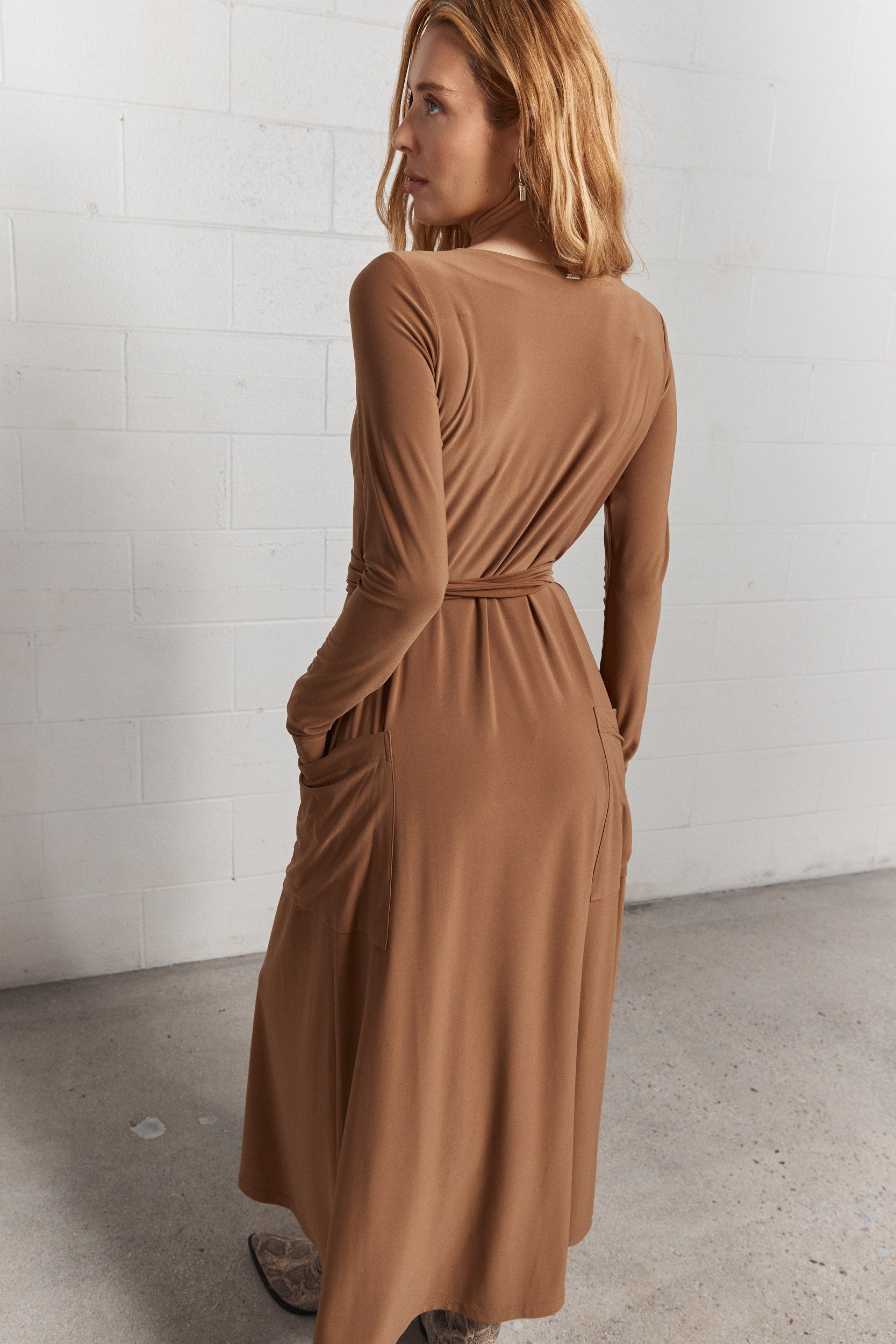 Alessandra | Robe longue brune