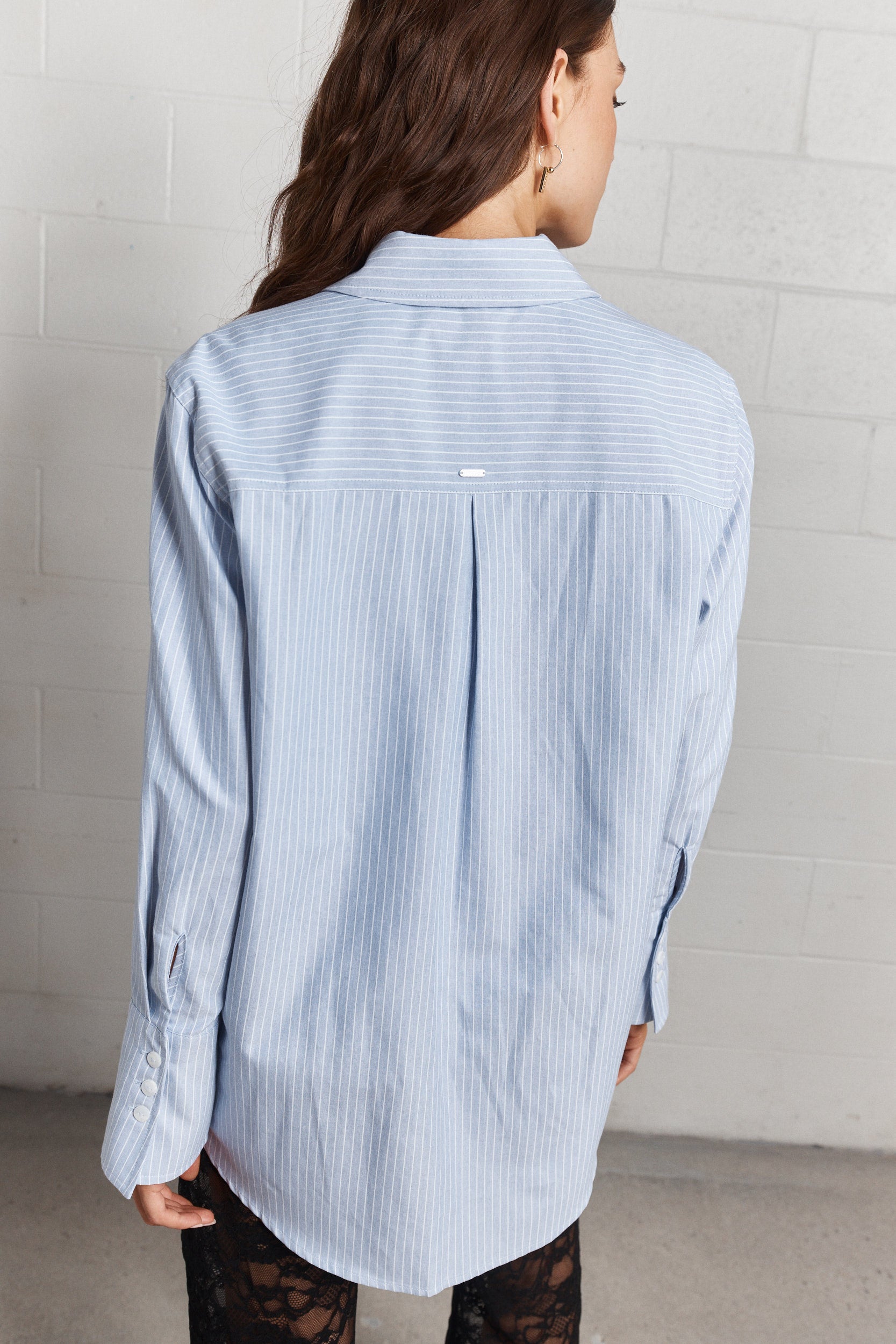 Valentine | Chemise rayée bleue