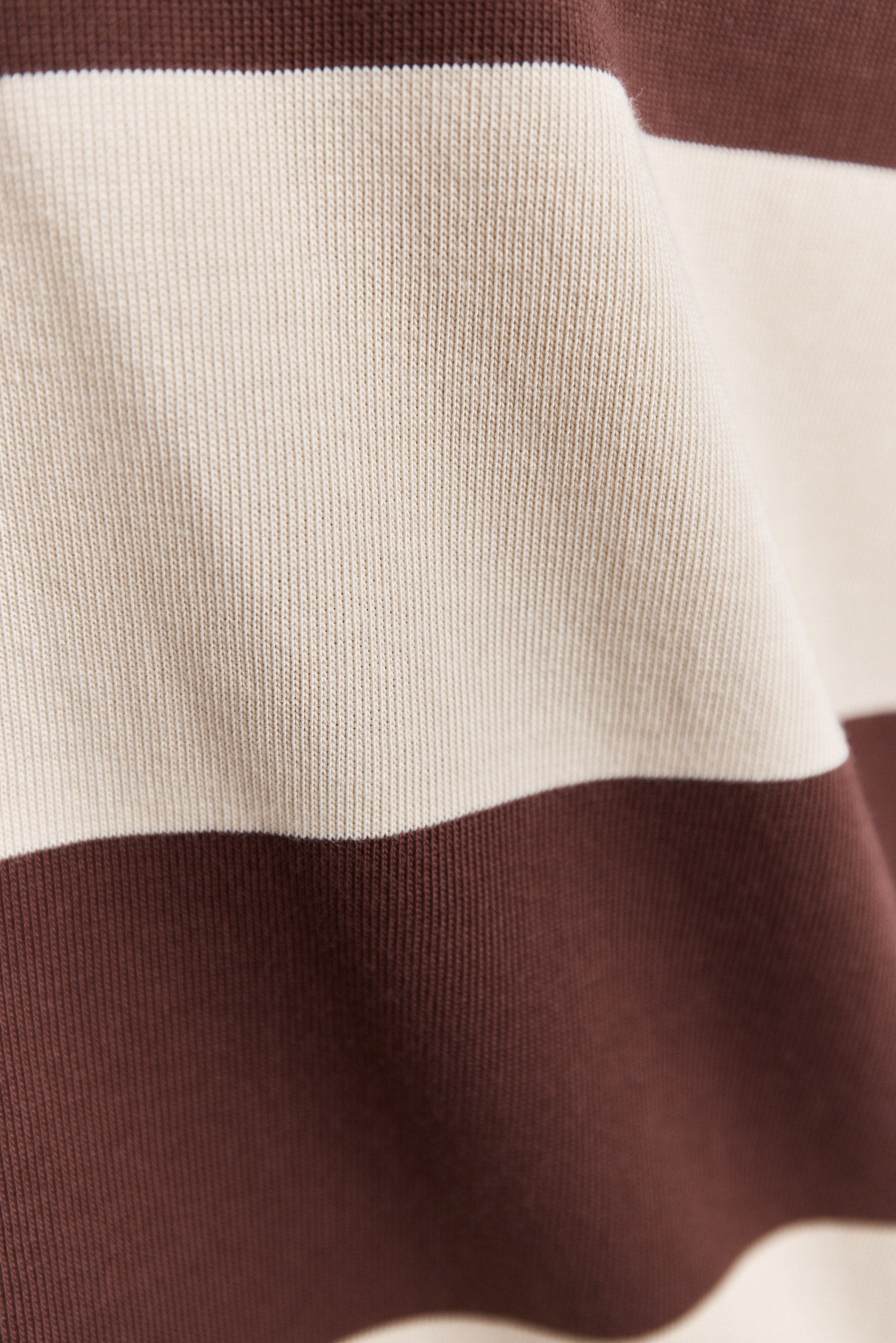 Ricky | Loose-fit striped cream polo shirt