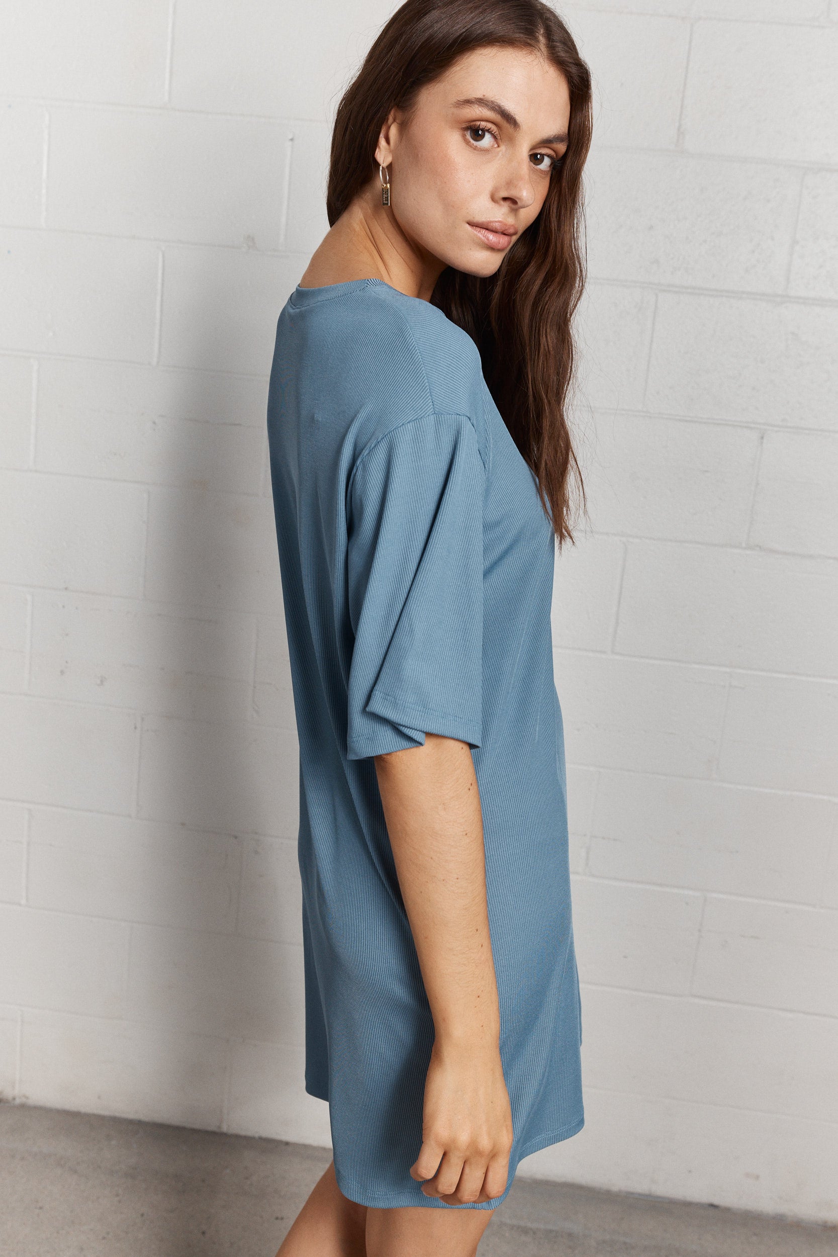 Kara | Robe t-shirt bleue