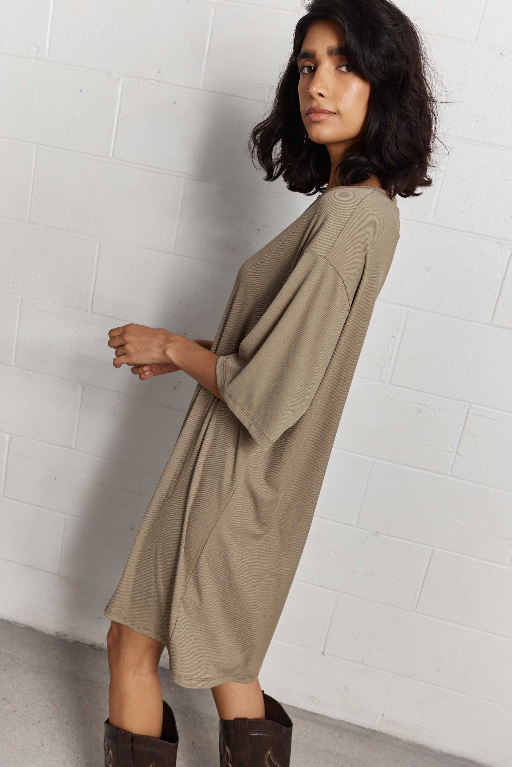 Kara | Sage T-shirt Dress