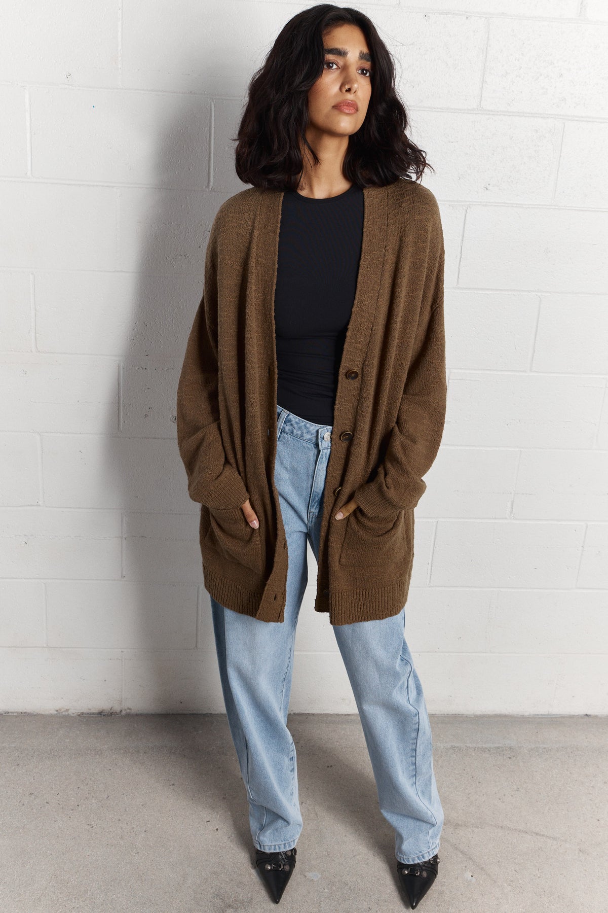 Cardily | Cardigan ample vert