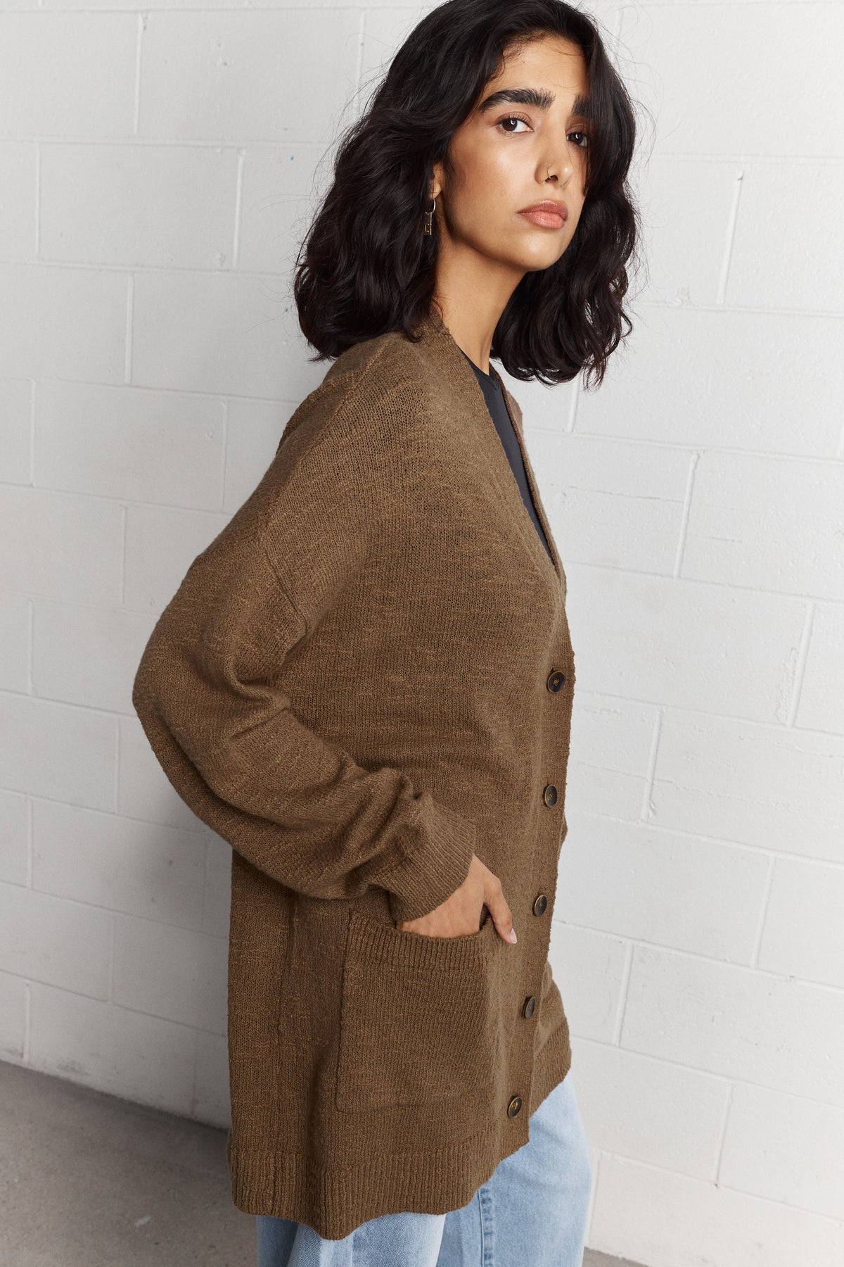 Cardily | Cardigan ample vert