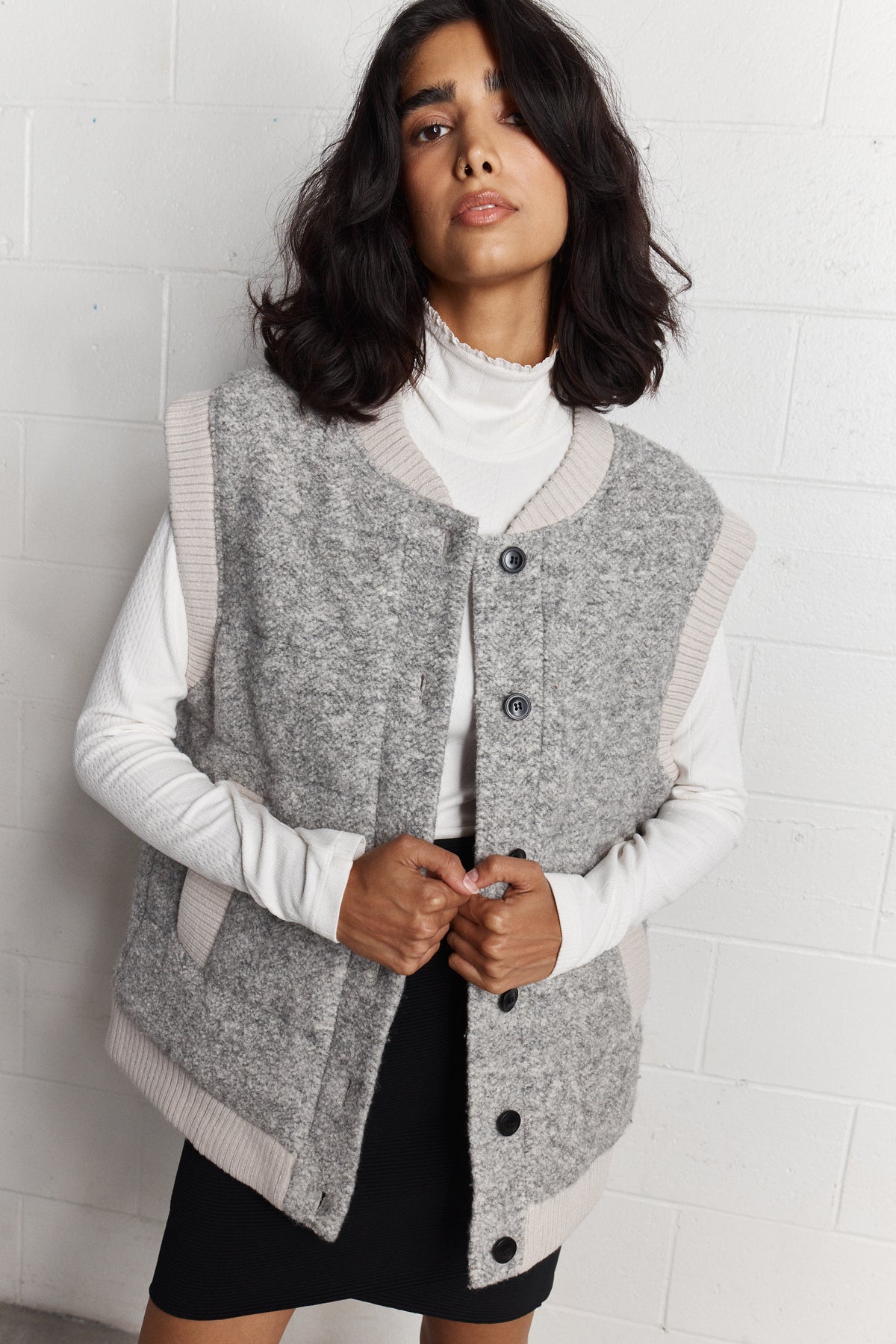 Tony | Gilet matelassé gris