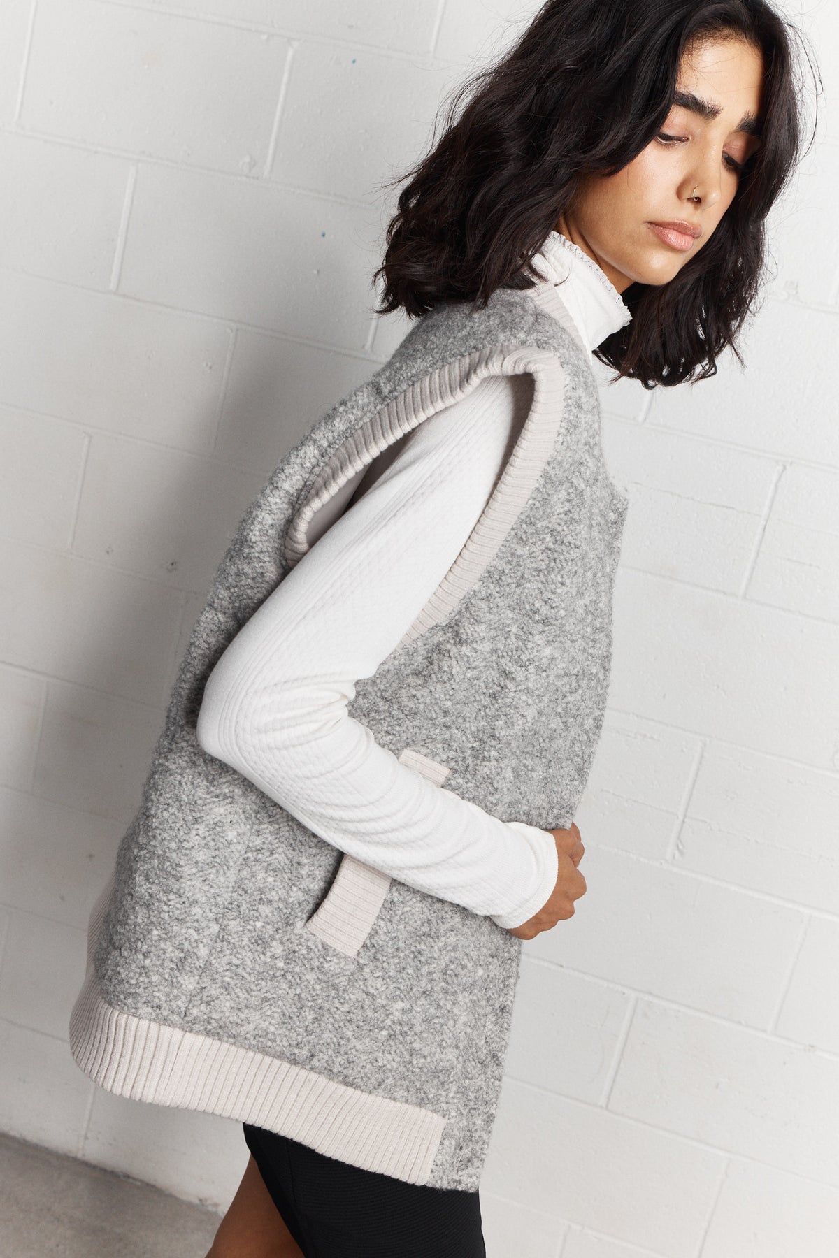 Tony | Gilet matelassé gris