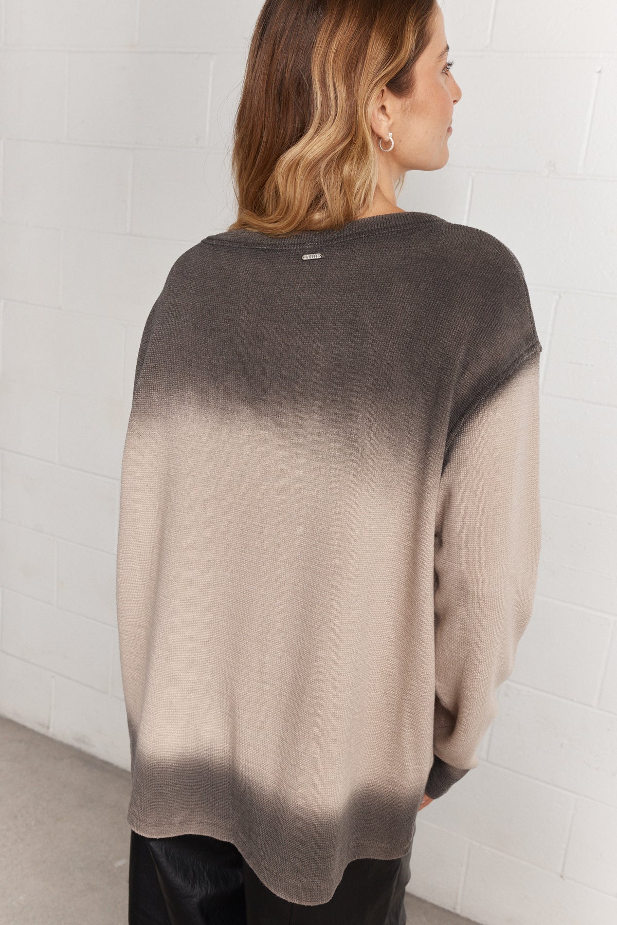 Zack | Beige gradient oversized sweater