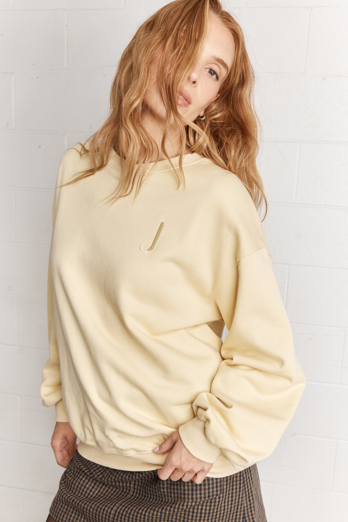Manu | Chandail en coton jaune beurre