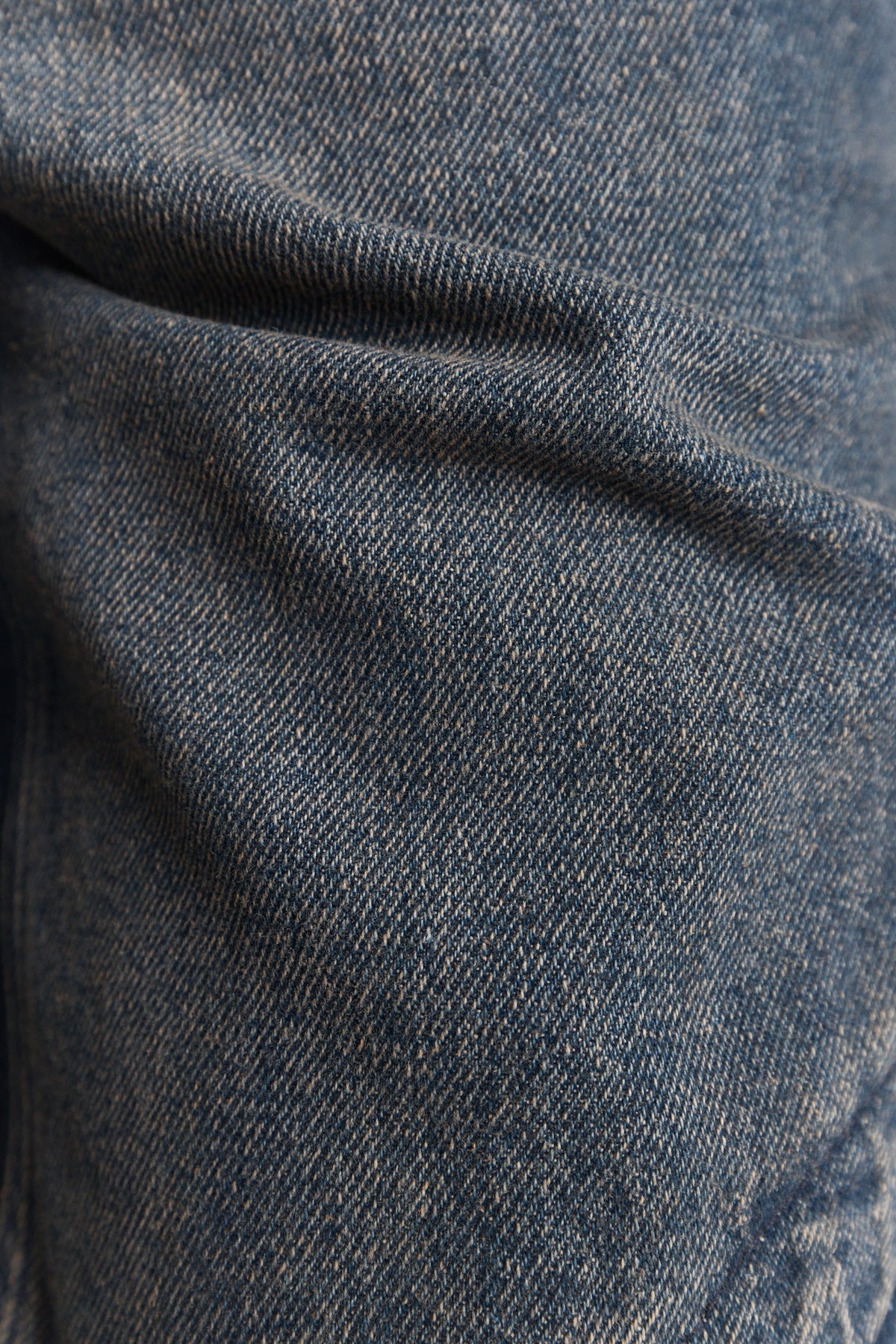 Manny | Dark blue sand-washed baggy jeans