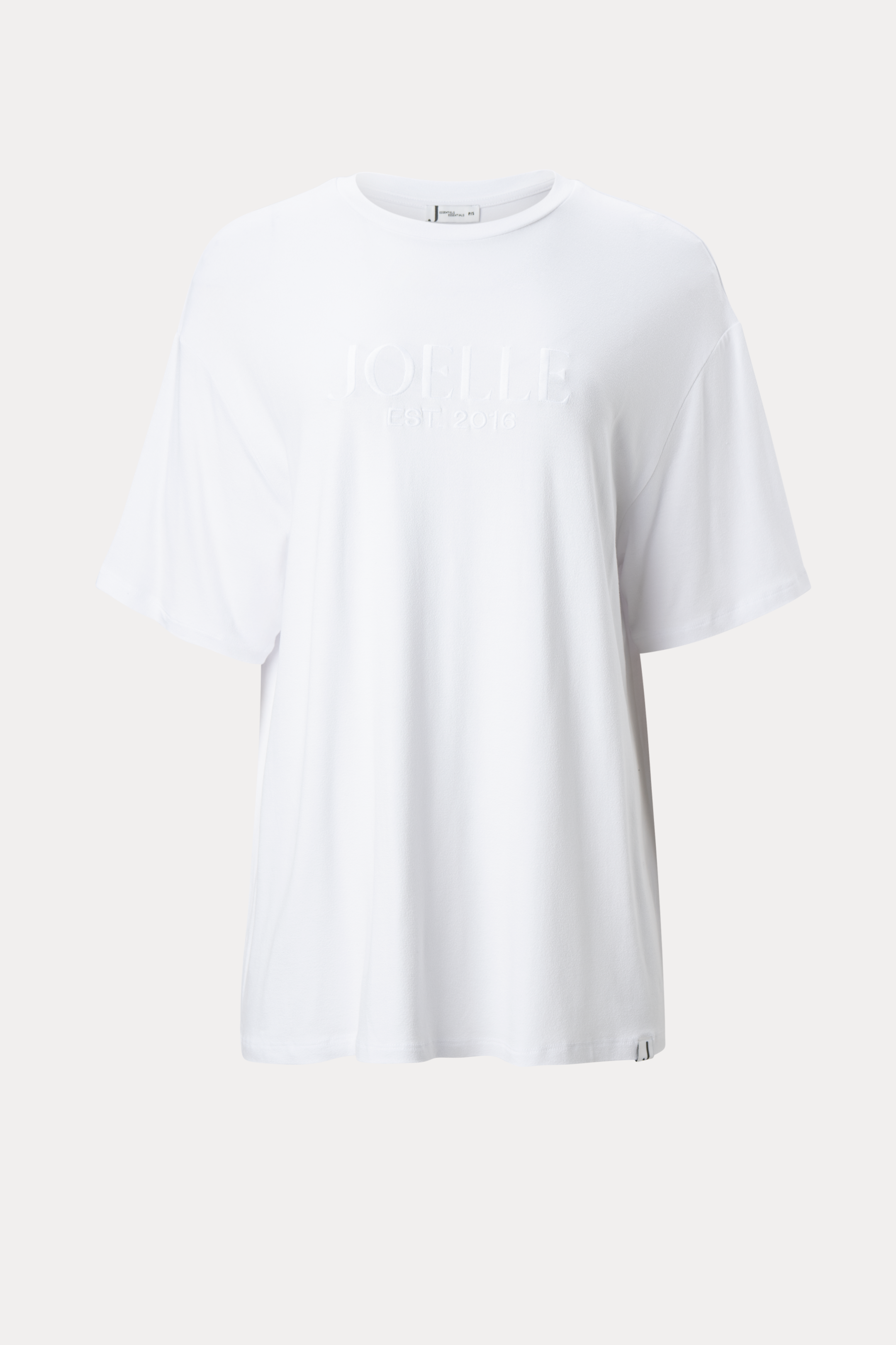 T-shirt blanc logo brodé | Laurenzo