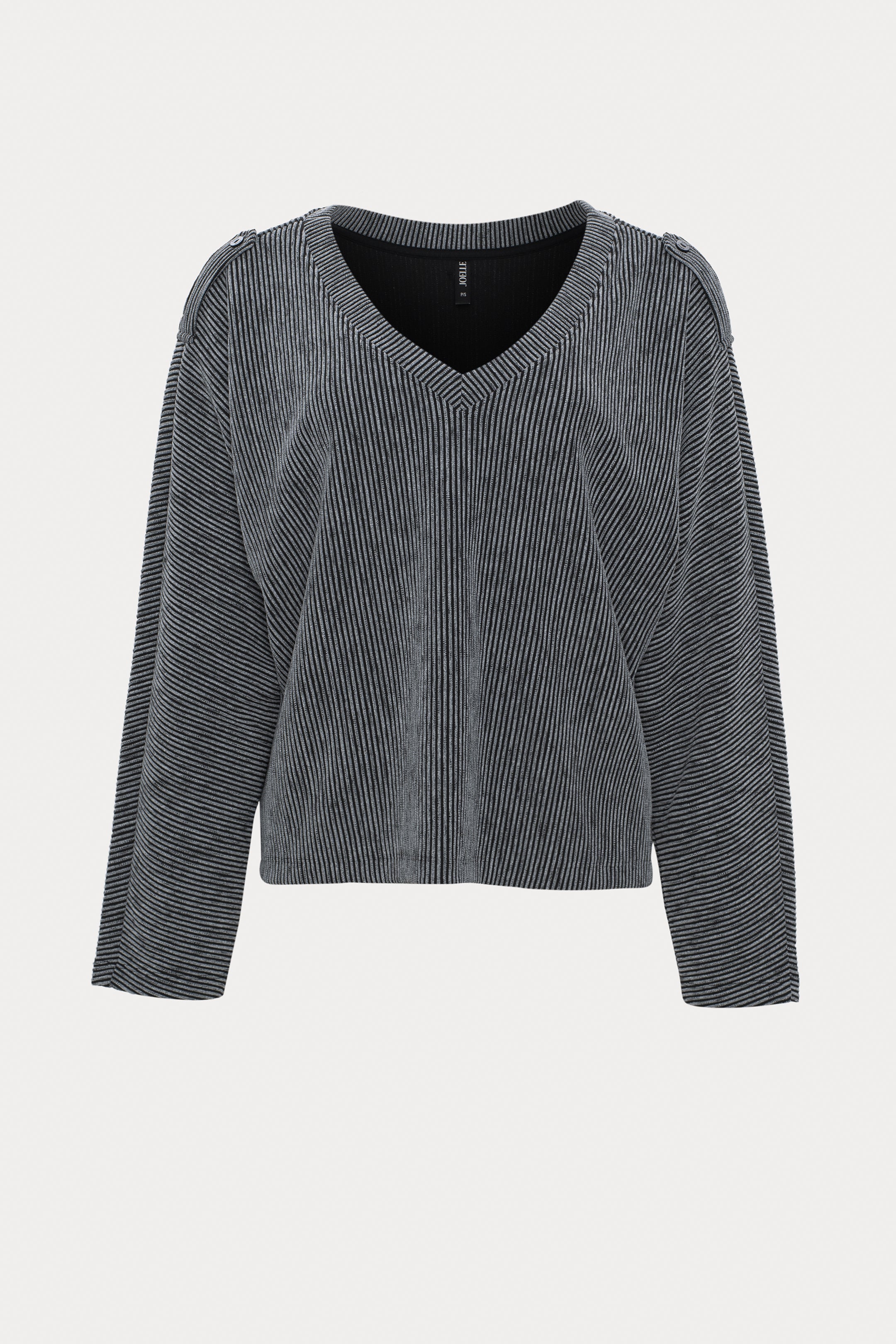 Andy | Chandail gris côtelé