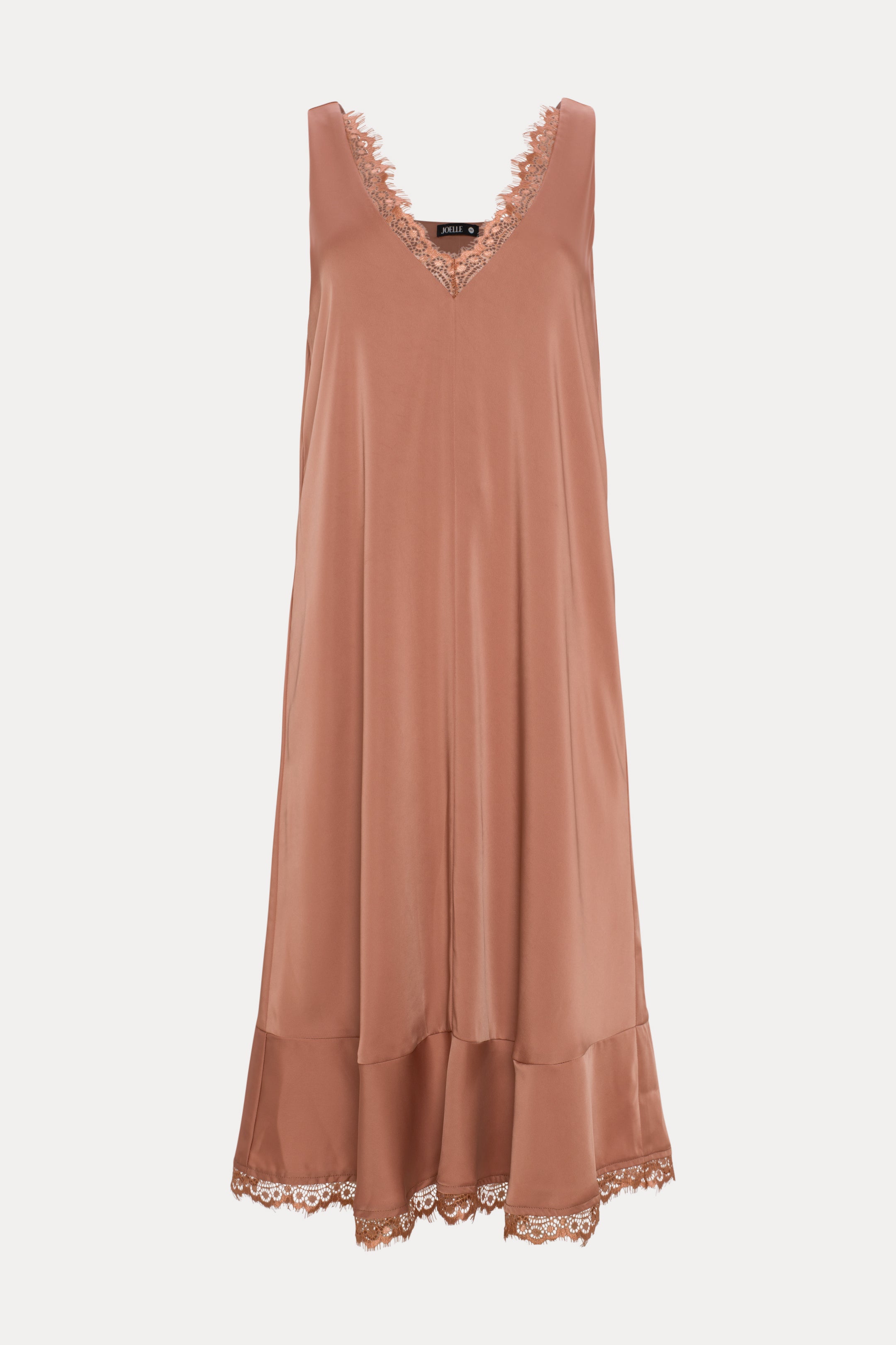 Azia | Robe pêche satinée