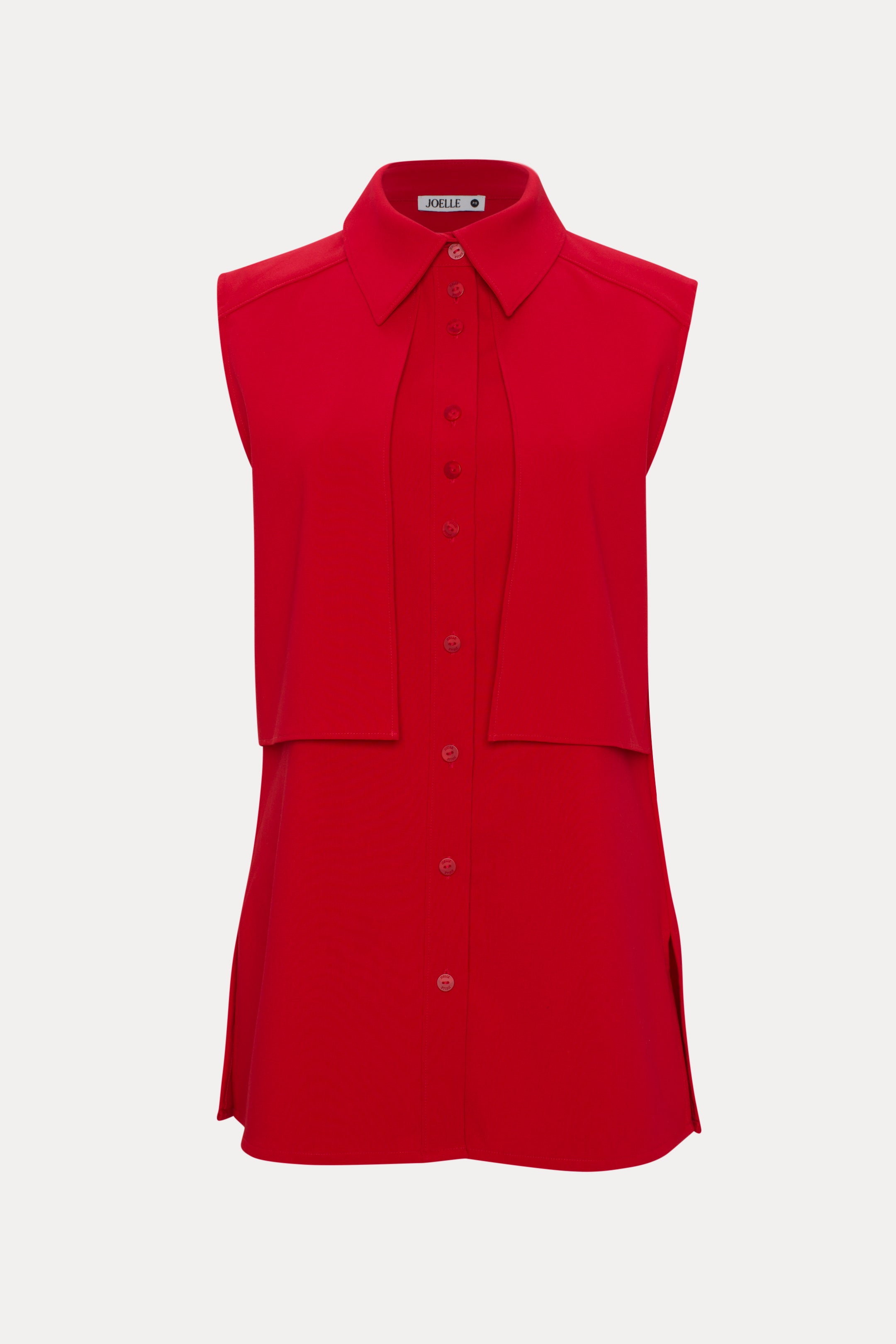 Claire | Sleeveless red shirt