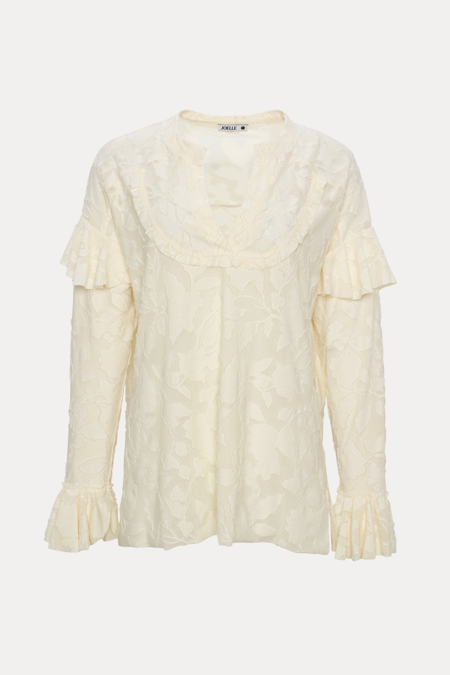 Violet | Cream blouse with floral pattern